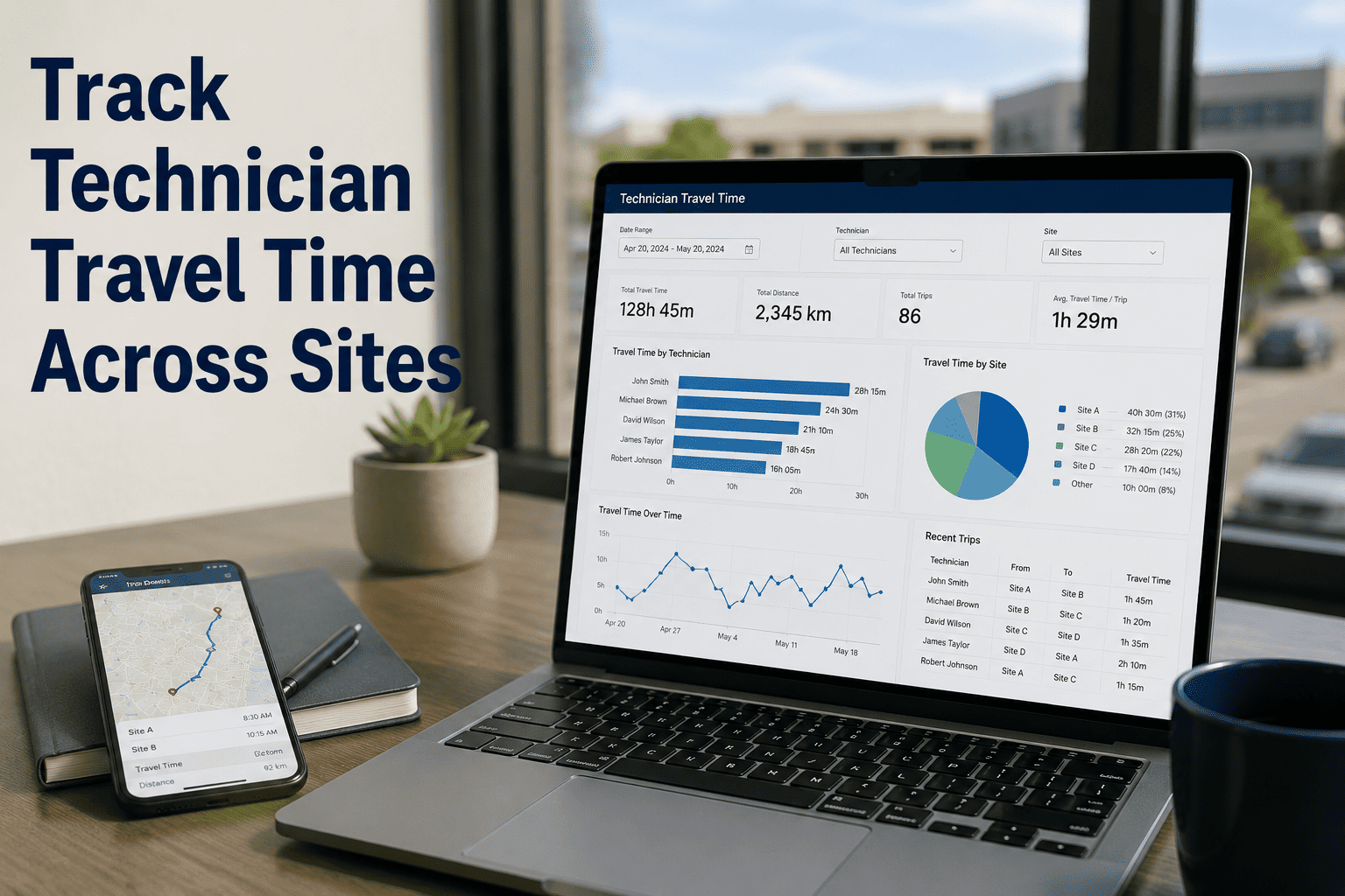 how-to-track-technician-travel-time-across-sites