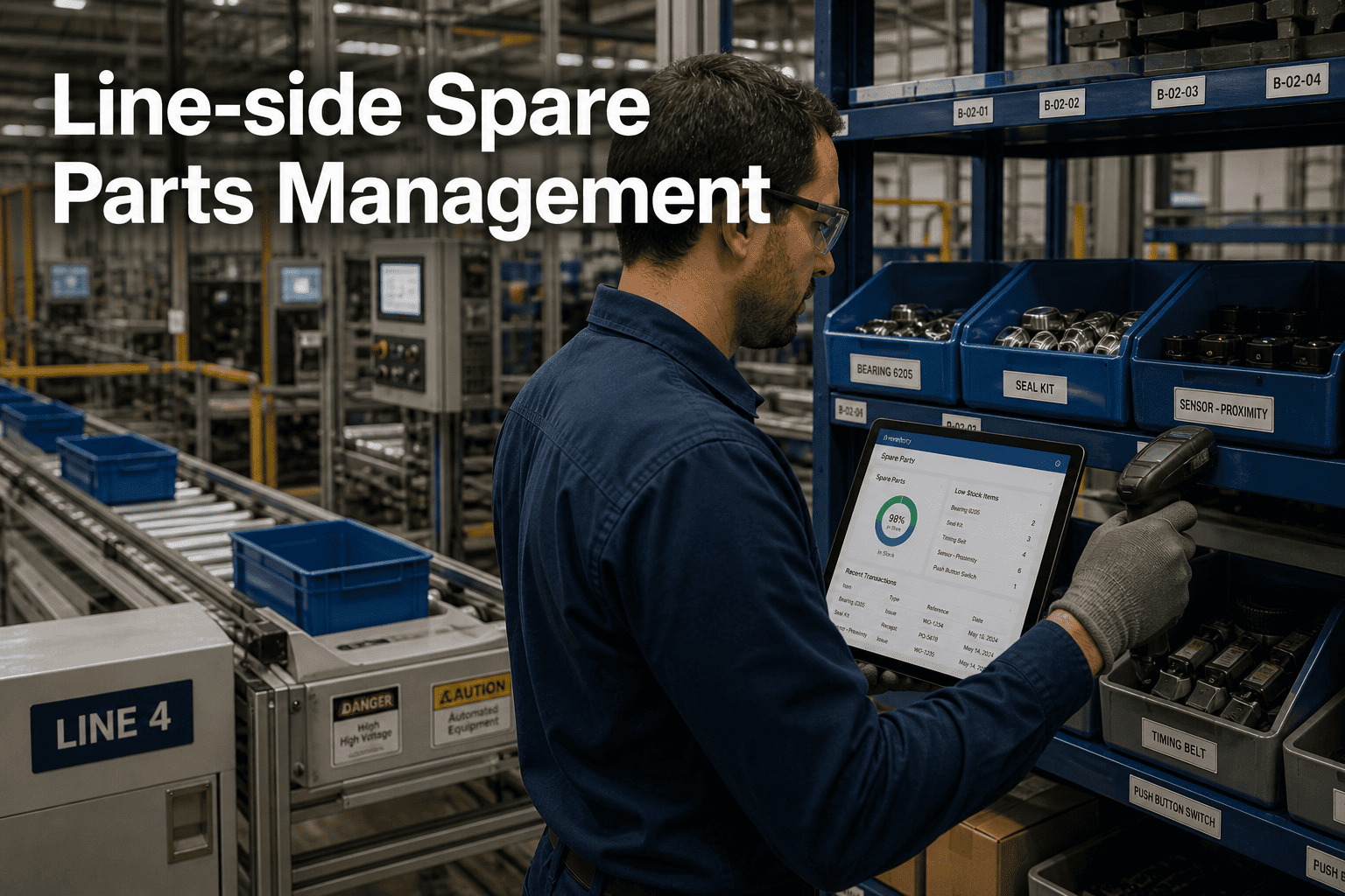 Line Side Parts Rack Line-side Spare-Parts Management for Manufacturers