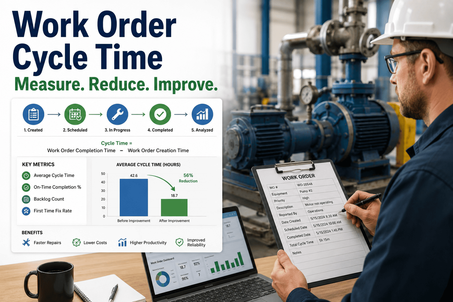 Reduce Work Order Cycle Time with CMMS Strategies
