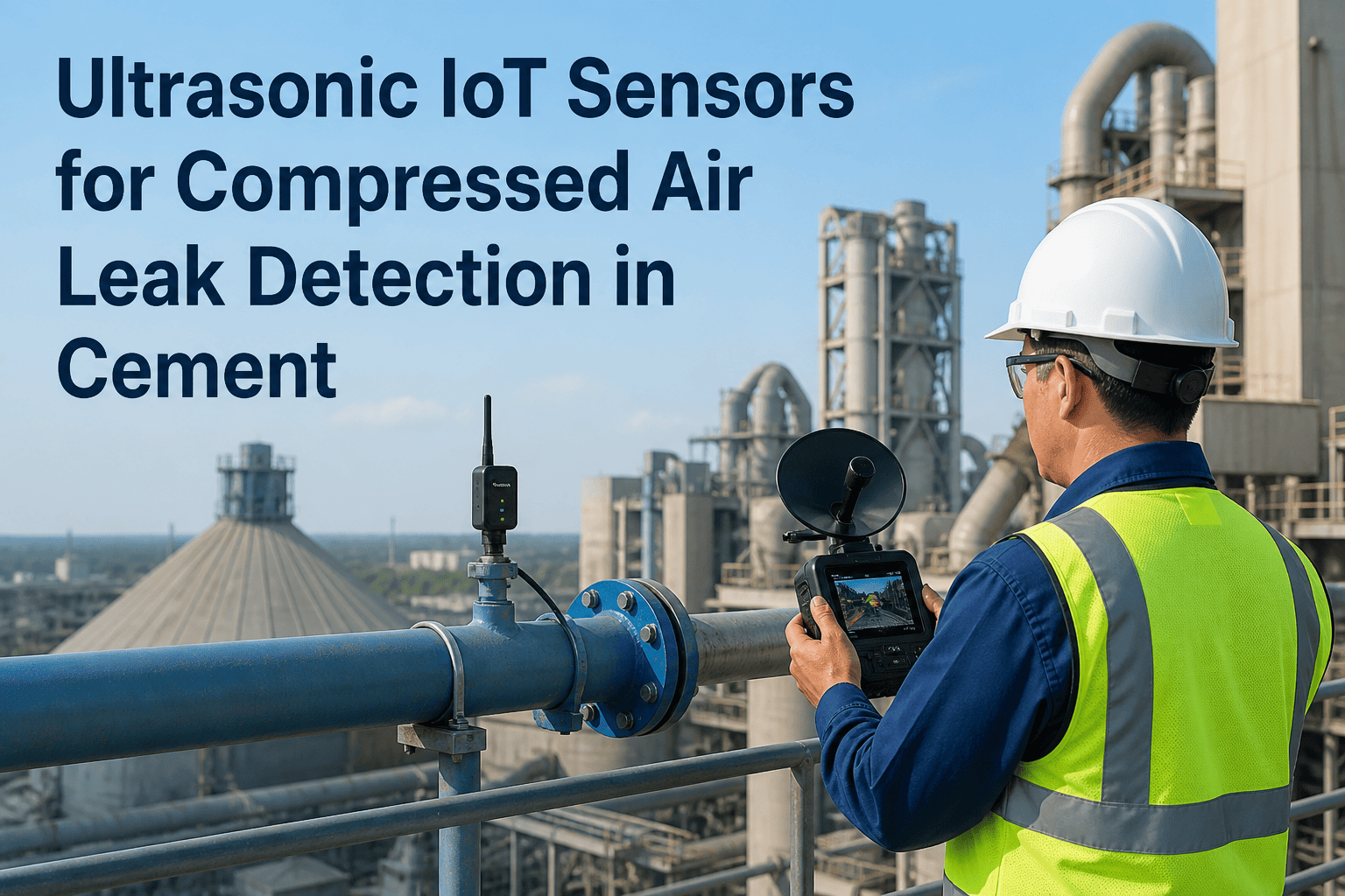 Ultrasonic IoT Sensors for Compressed Air Leak Detection in Cement