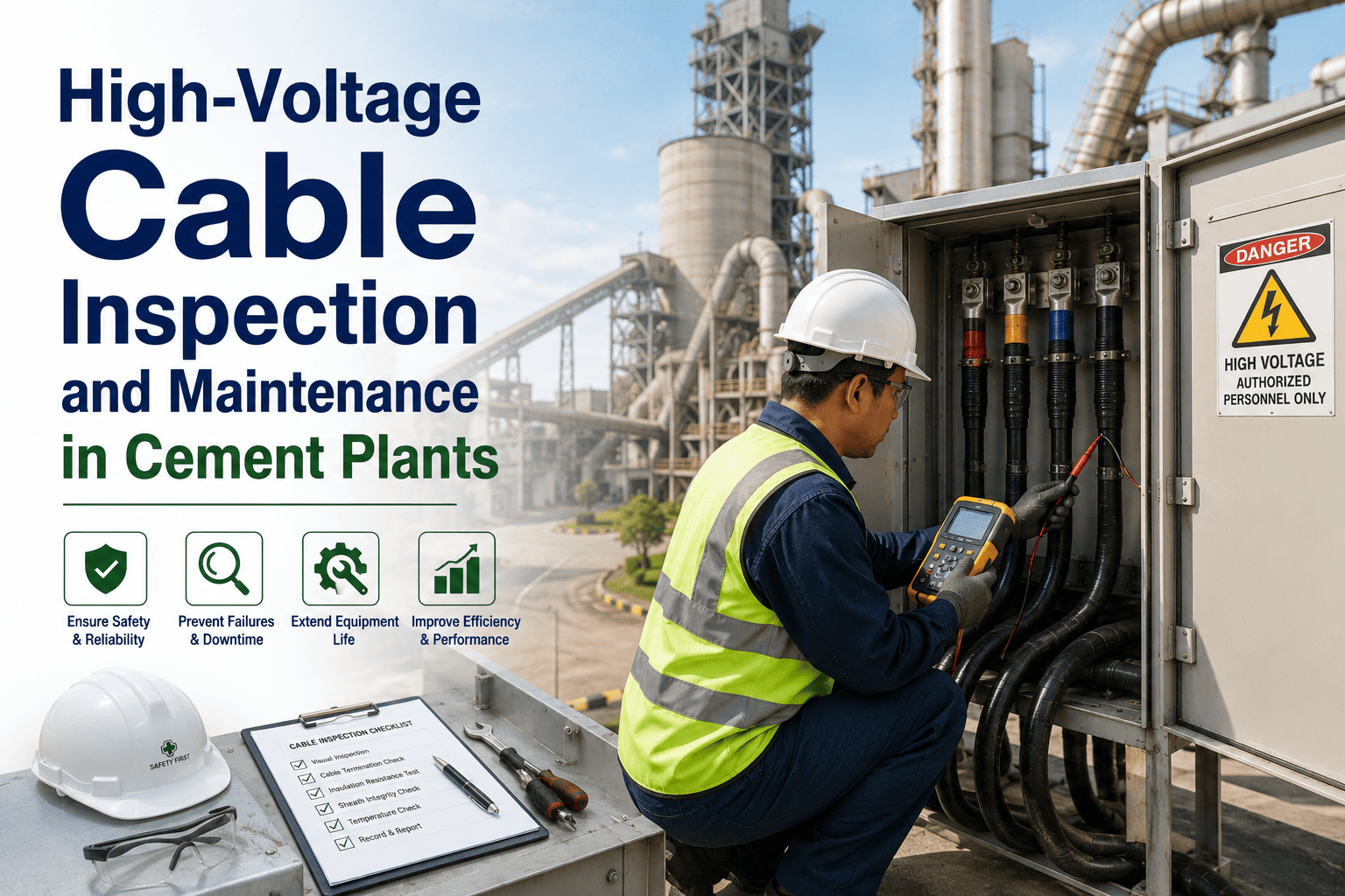 cement-plant-high-voltage-cable-maintenance-cmms-inspection