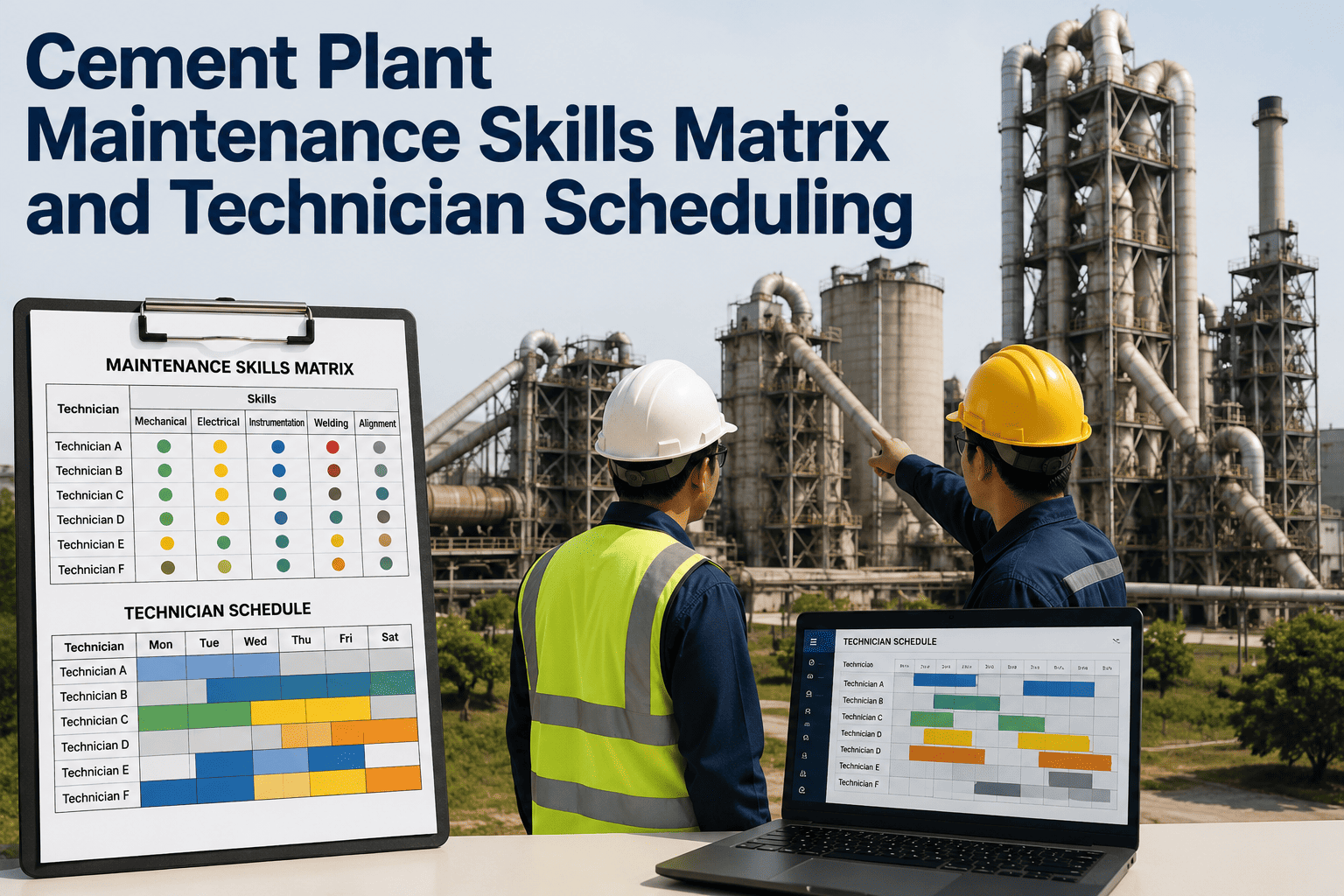 Cement Plant Maintenance Skills Matrix and Technician Scheduling