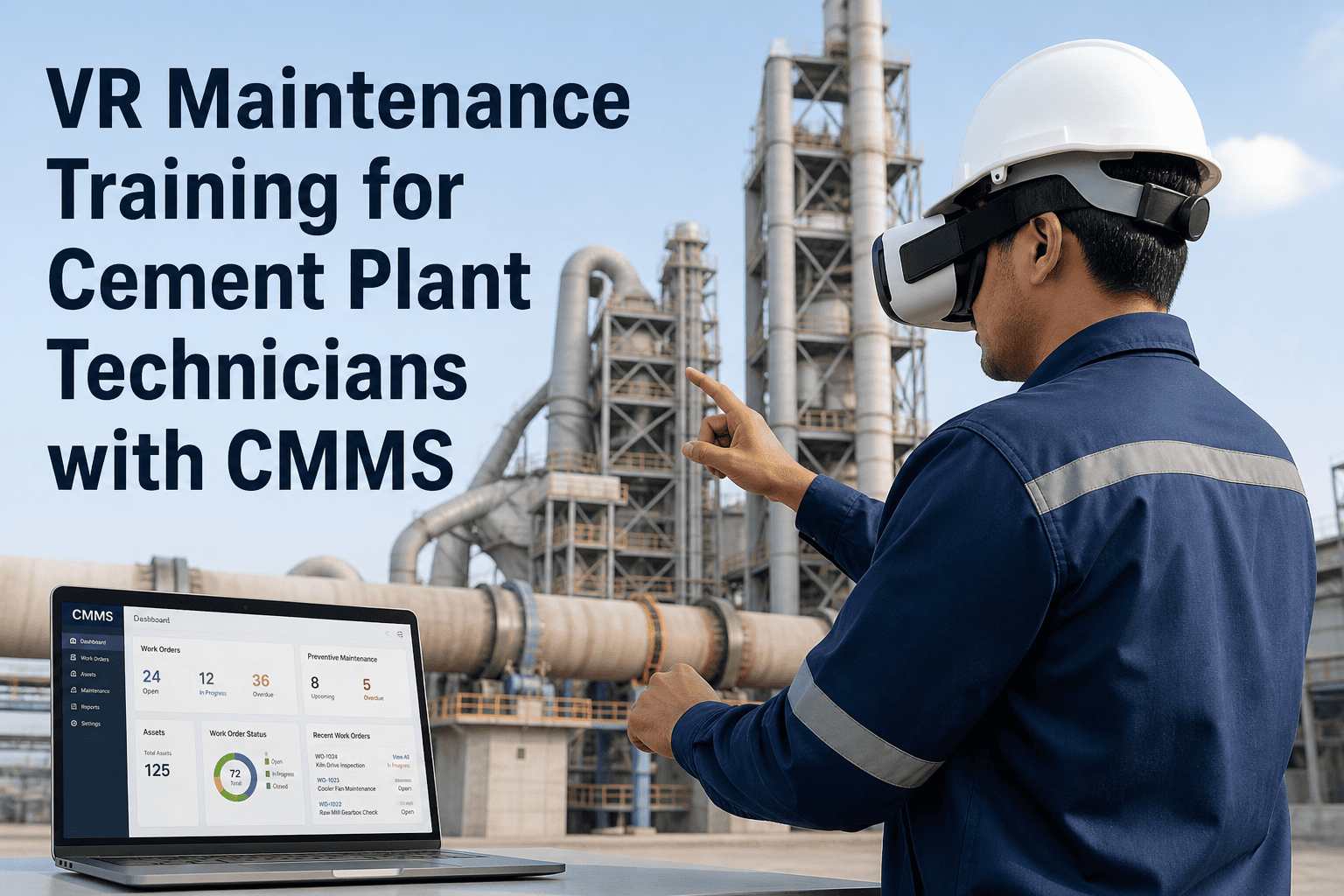VR Maintenance Training for Cement Plant Technicians with CMMS