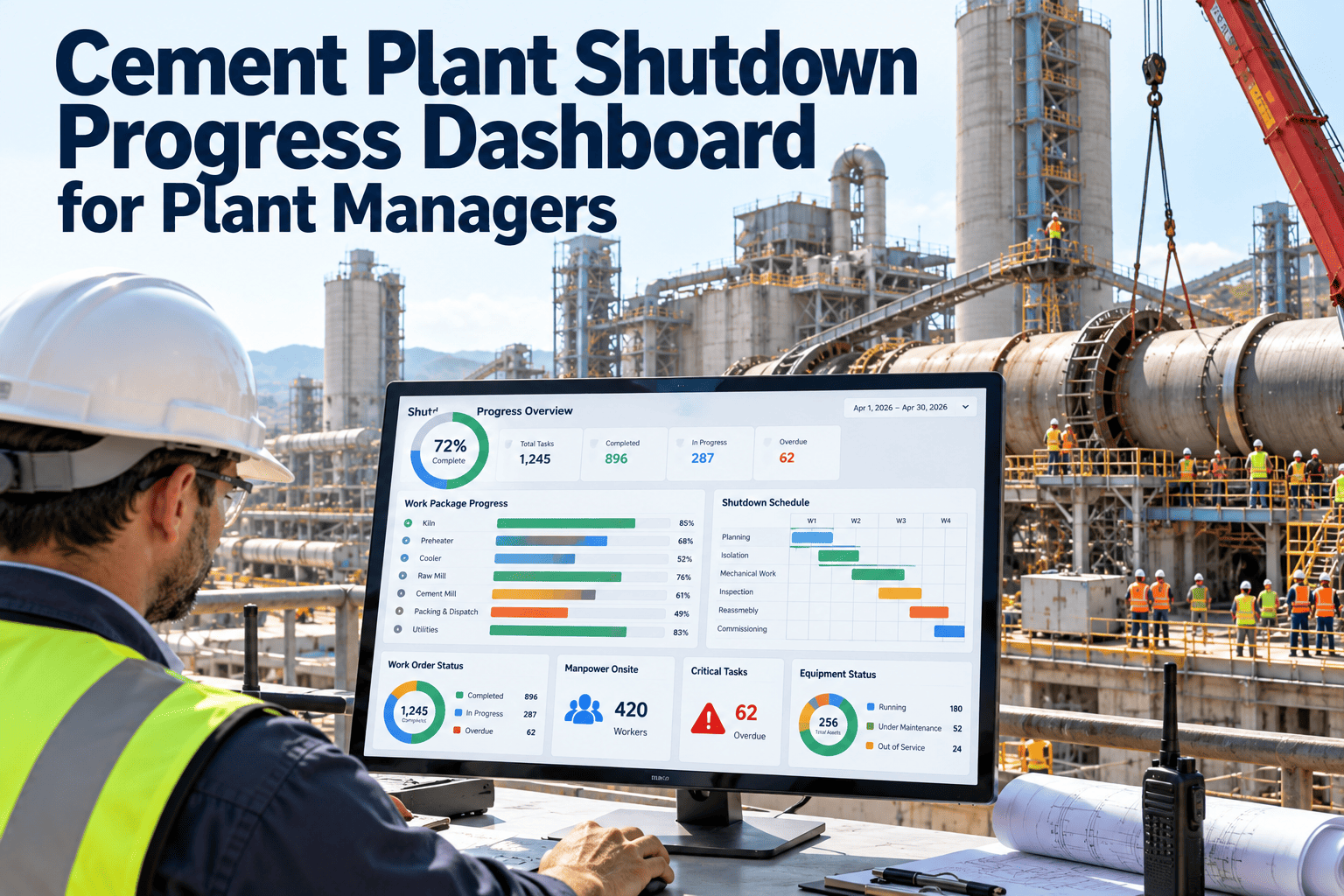 cement-plant-shutdown-progress-dashboard-for-plant-managers