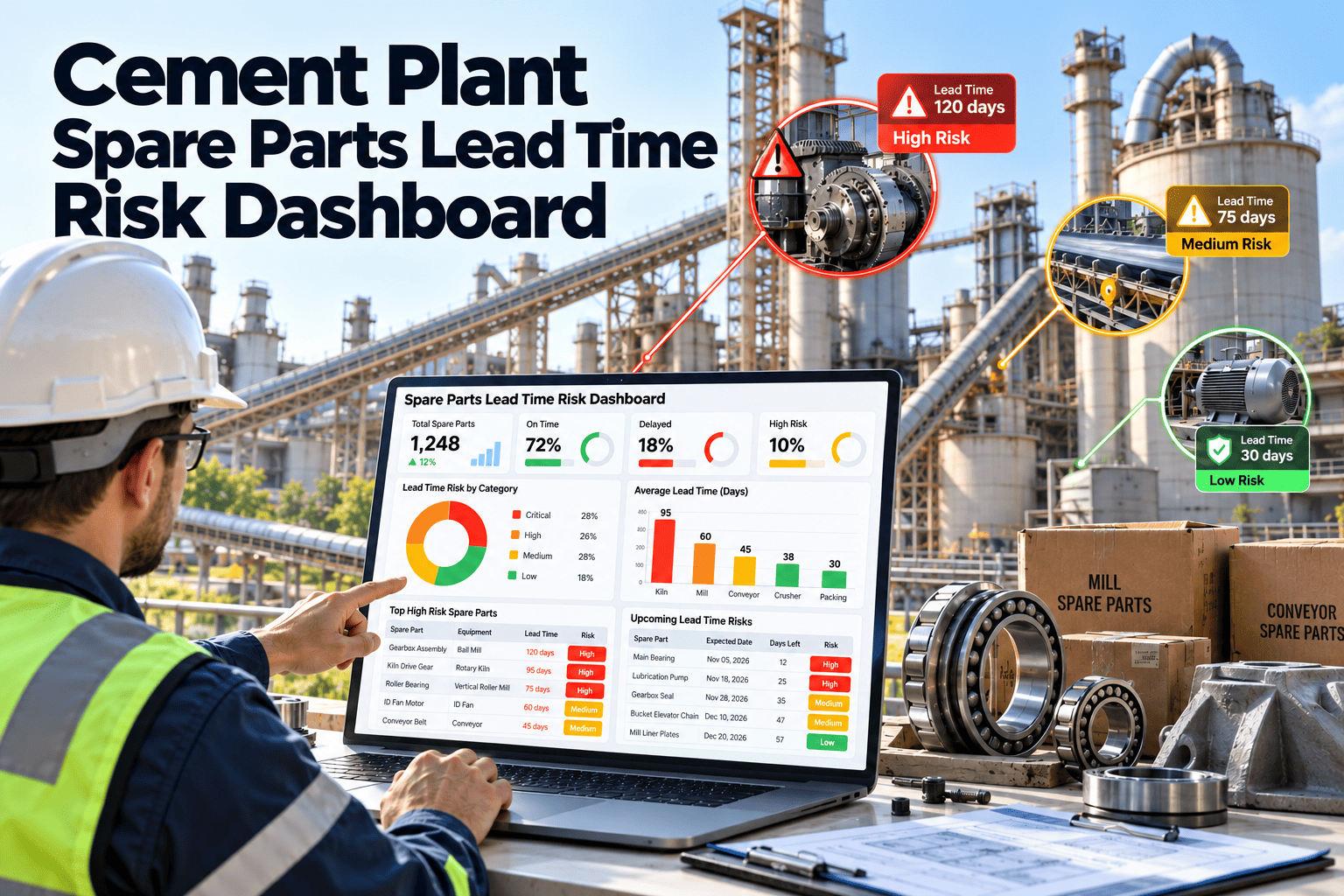 cement-plant-spare-parts-lead-time-risk-dashboard