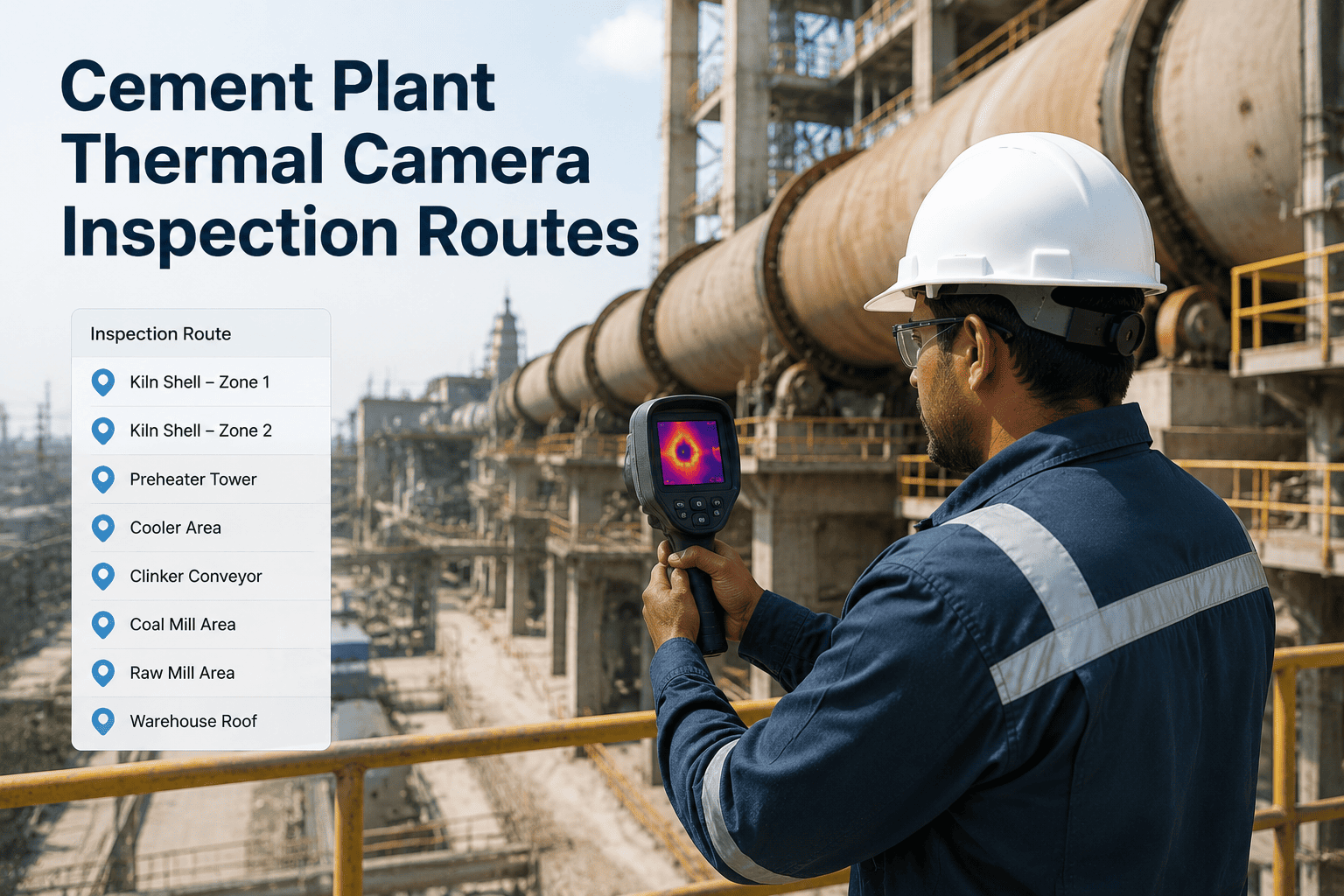 Cement Plant Thermal Camera Inspection Routes