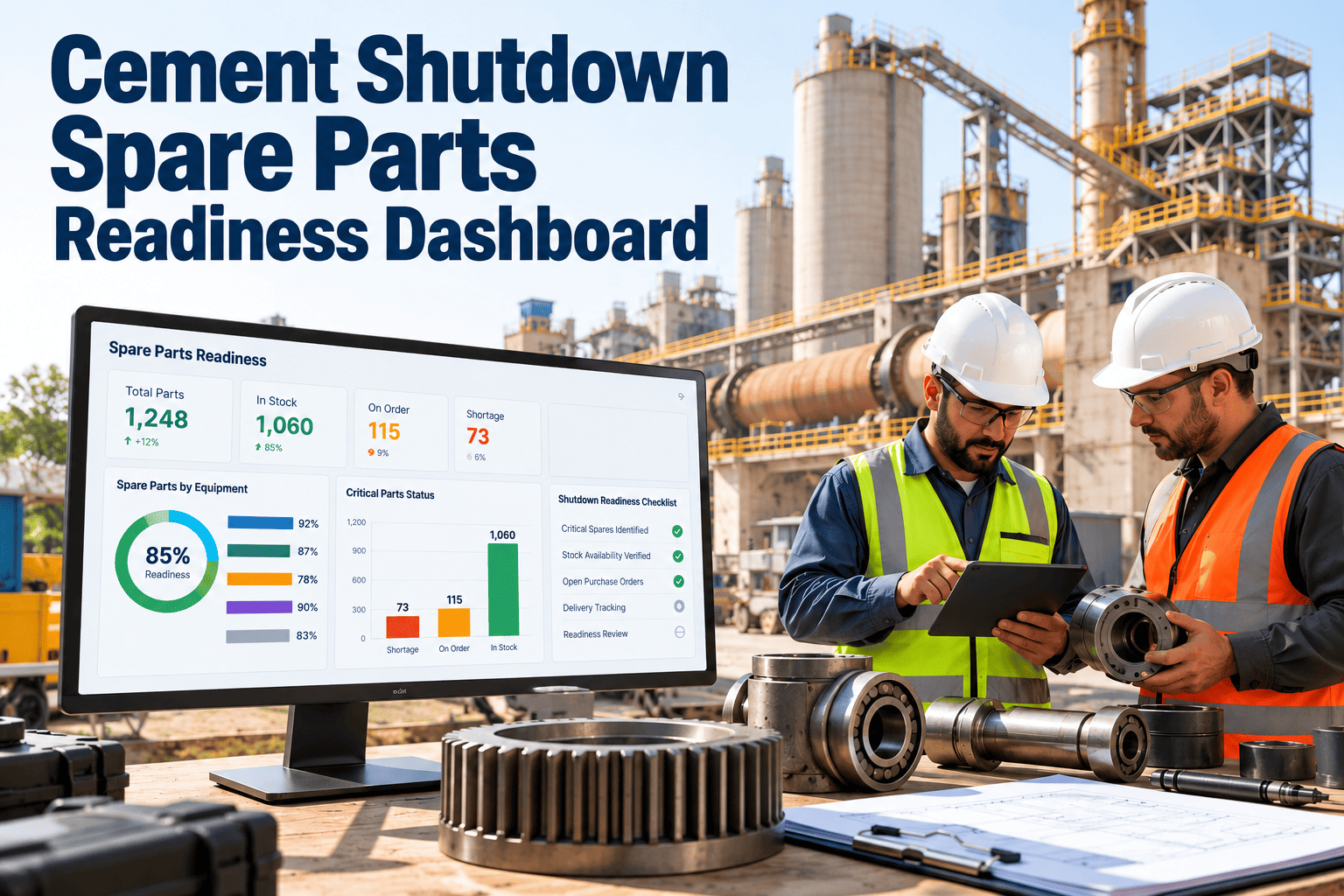 cement-shutdown-spare-parts-readiness-dashboard