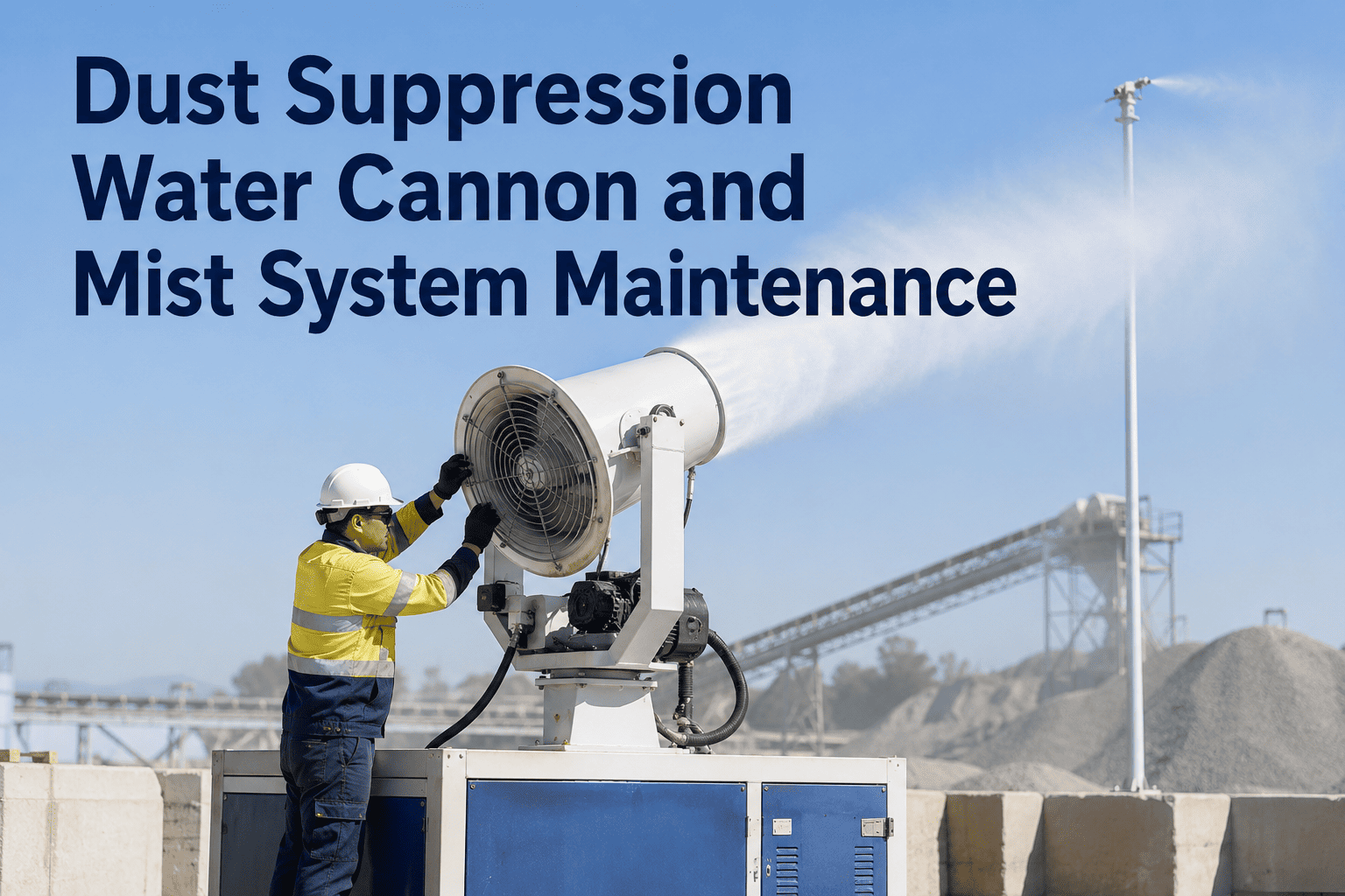Dust Suppression Water Cannon and Mist System Maintenance