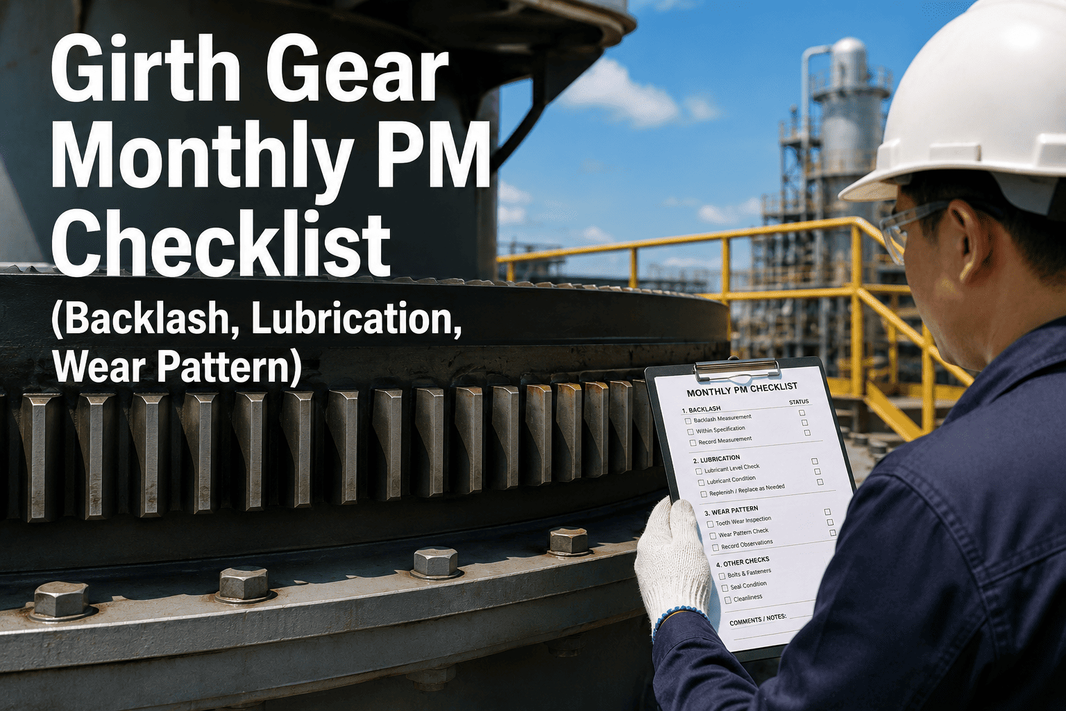 girth-gear-monthly-pm-checklist-backlash-lubrication-wear