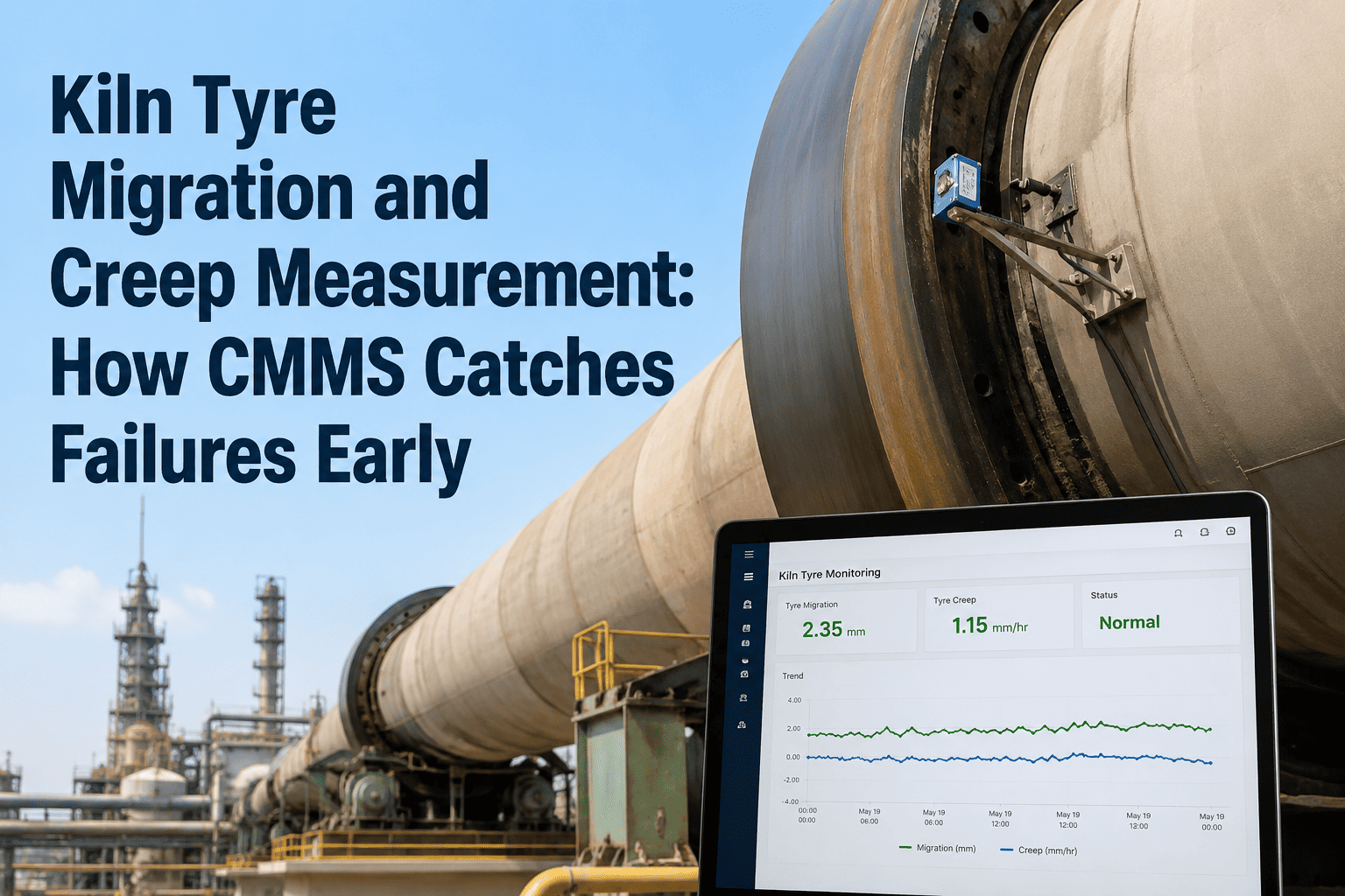 Kiln Tyre Migration and Creep Measurement: How CMMS Catches Failures Early