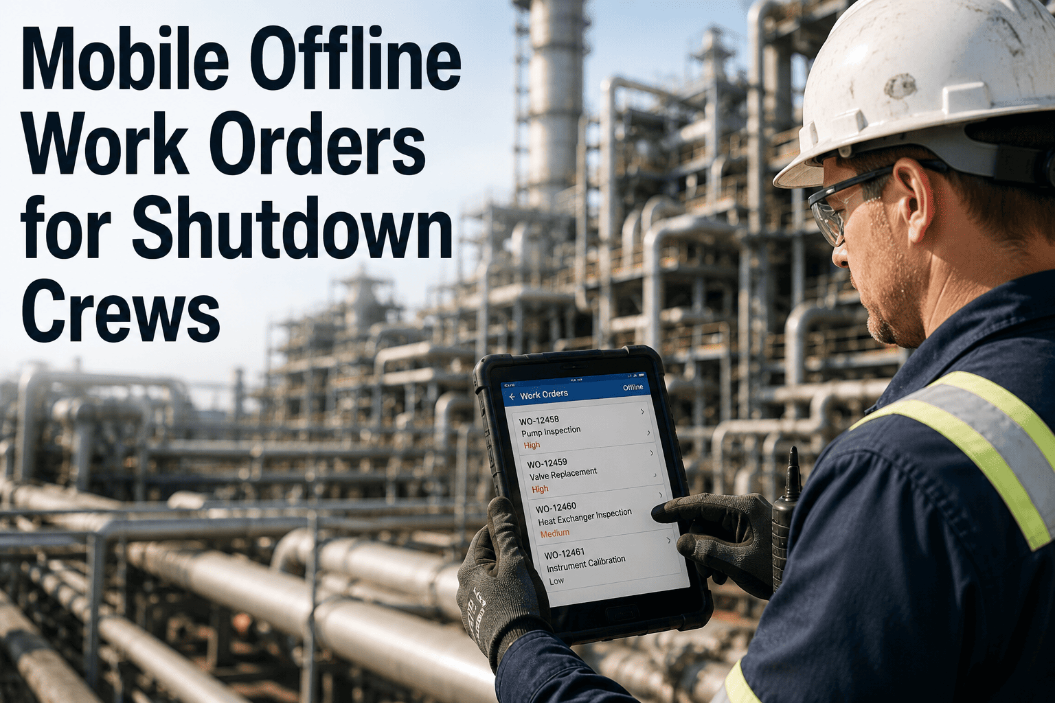 Mobile Offline Work Orders for Shutdown Crews
