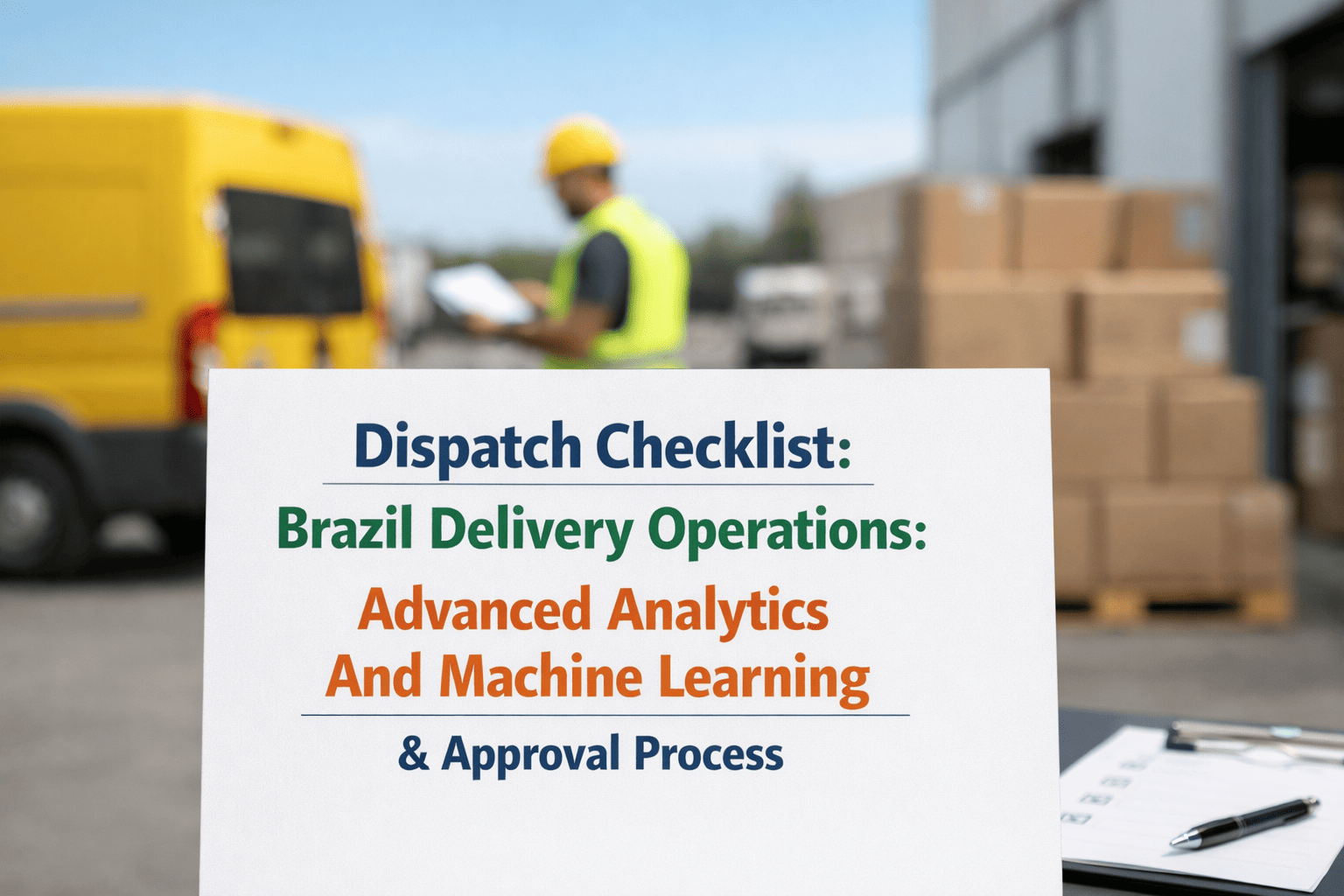 Dispatch Checklist: Brazil Delivery Operations: Advanced Analytics And ...