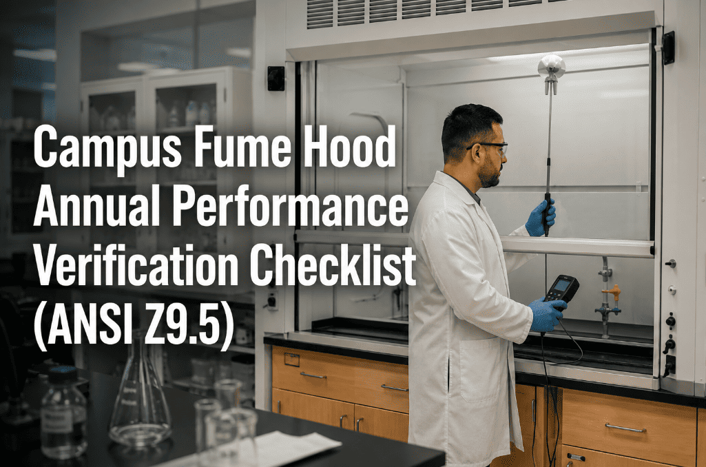 campus-fume-hood-annual-performance-verification-checklist-ansi-z9-5