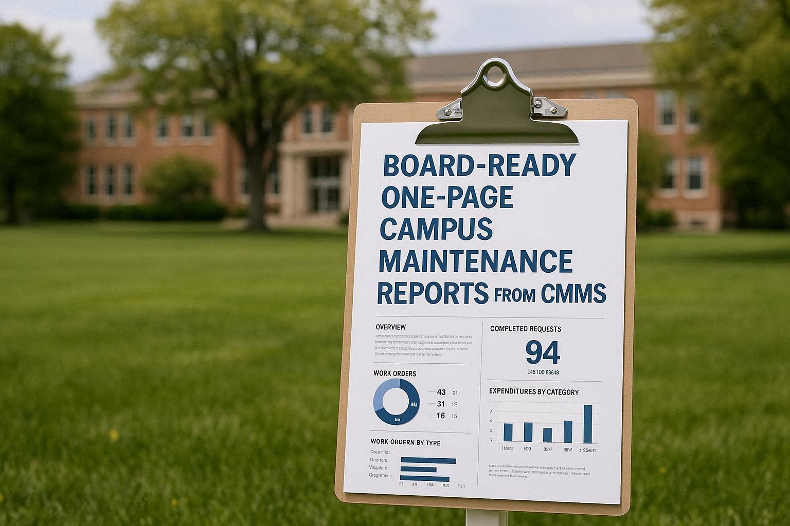 campus-maintenance-board-ready-one-page-report-cmms