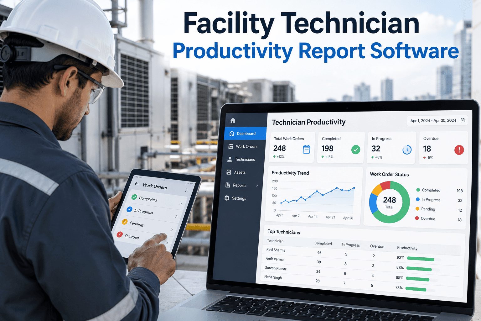facility-technician-productivity-report-software
