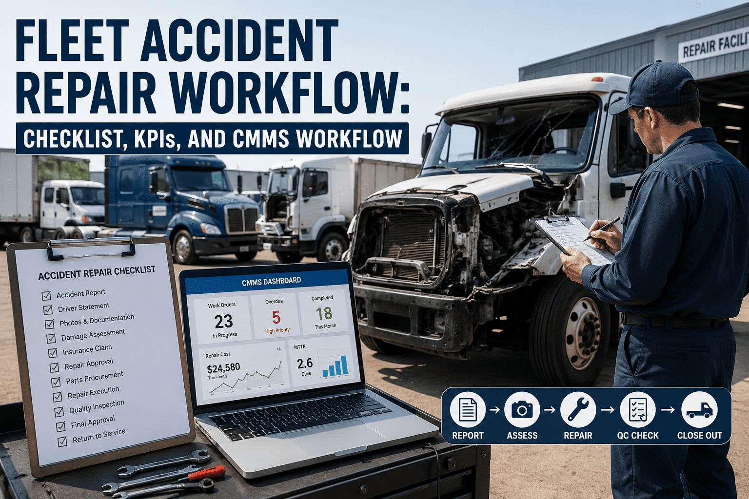 fleet-accident-repair-workflow-checklist-kpis-and-cmms-workflow