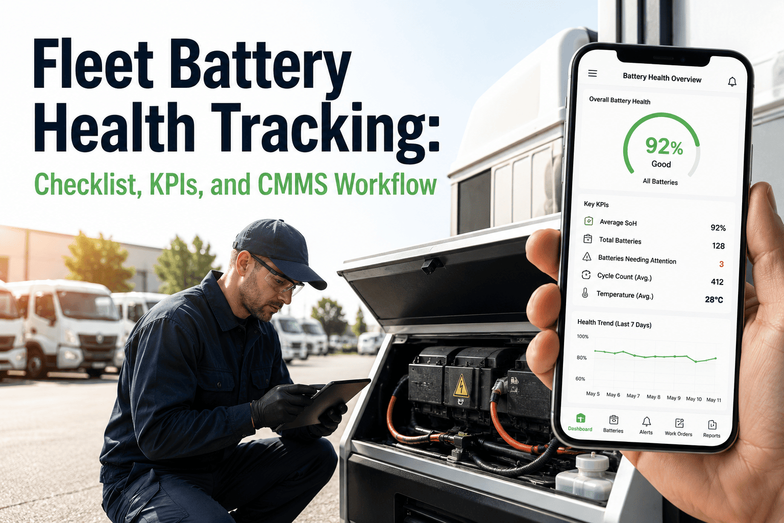 fleet-battery-health-tracking-checklist-kpis-and-cmms-workflow