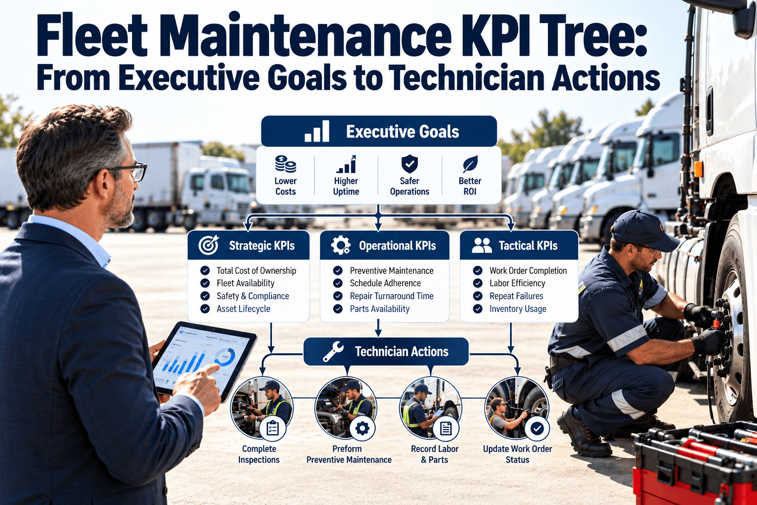 fleet-maintenance-kpi-tree-from-executive-goals-to-technician-actions