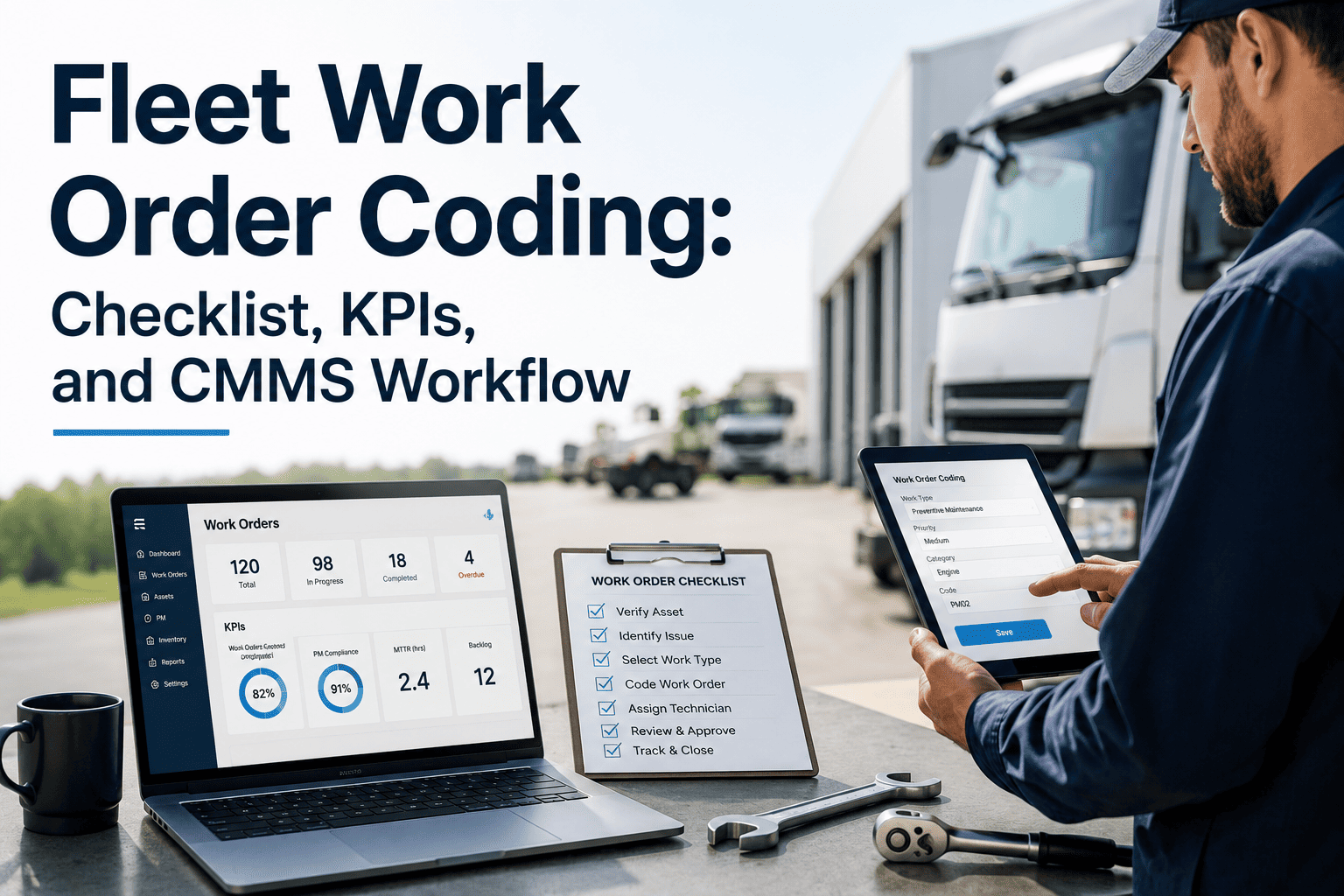 fleet-work-order-coding-checklist-kpis-and-cmms-workflow