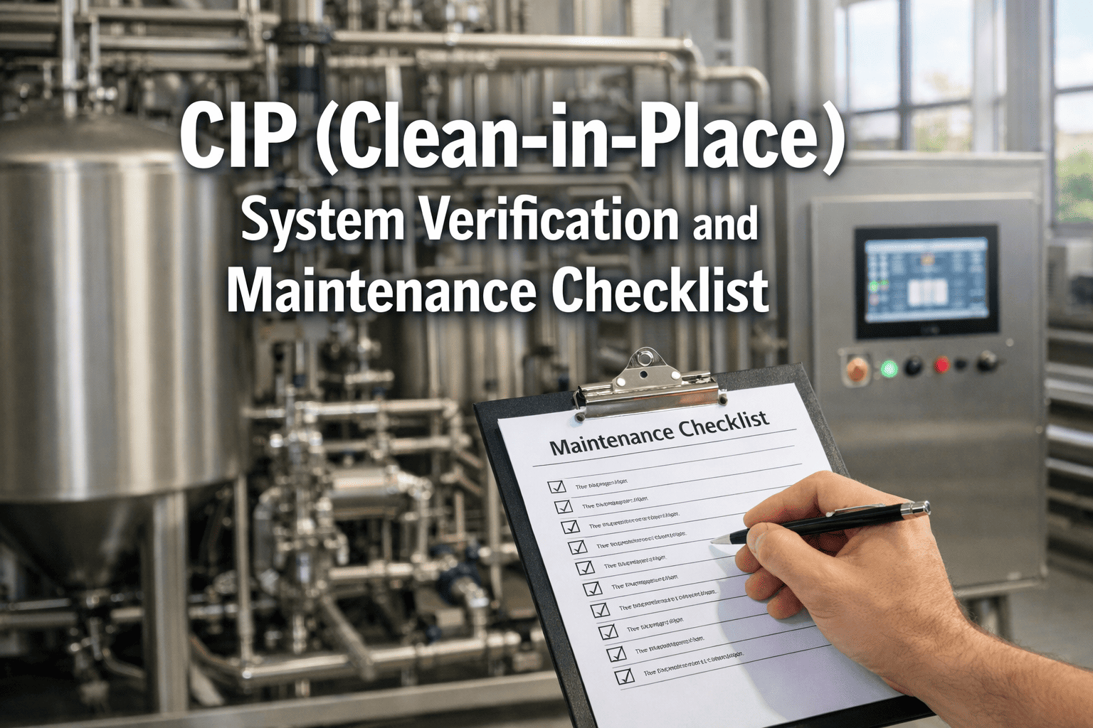 cip-clean-in-place-system-verification-maintenance-checklist