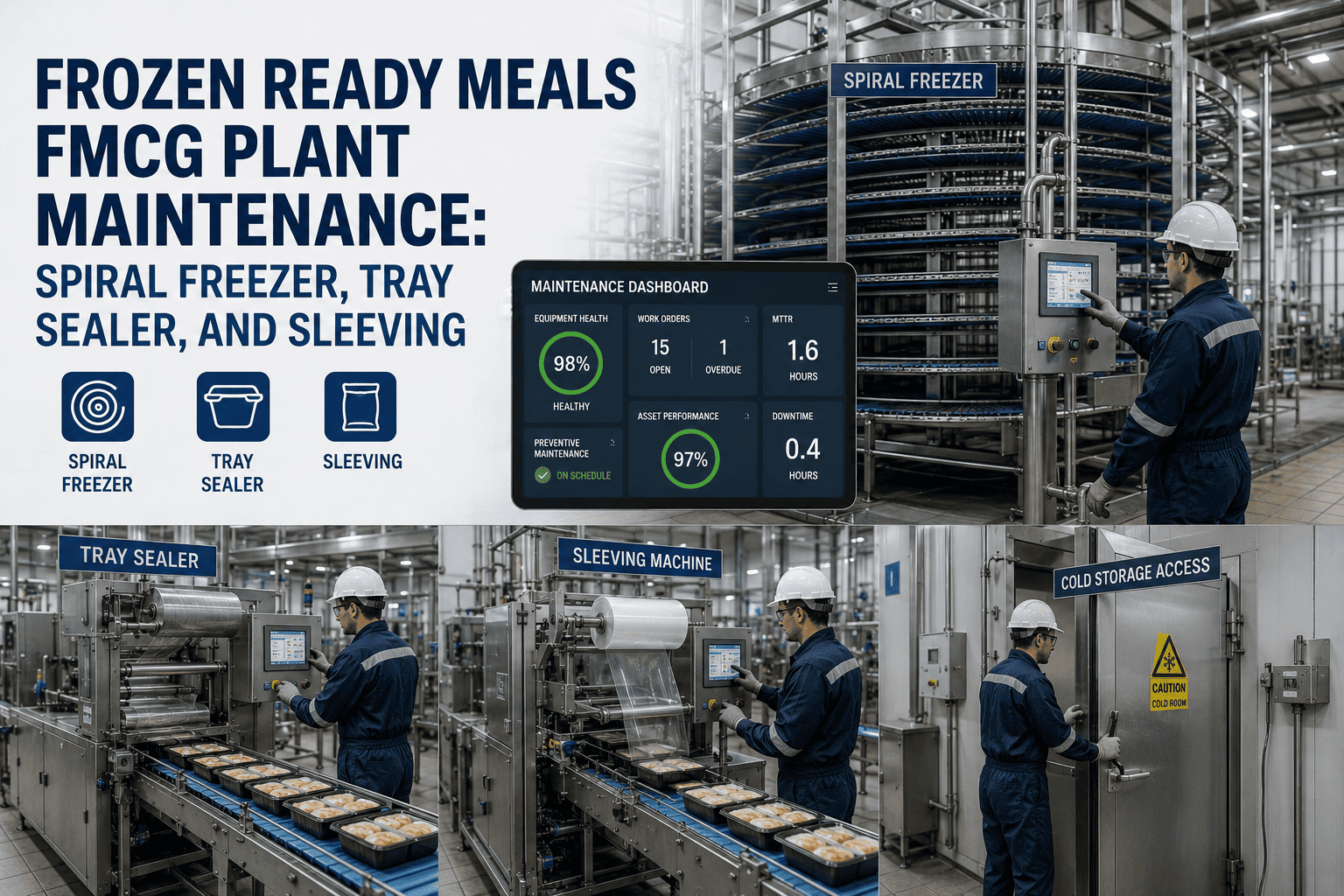 frozen-ready-meals-fmcg-plant-maintenance-spiral-freezer-tray-sealer