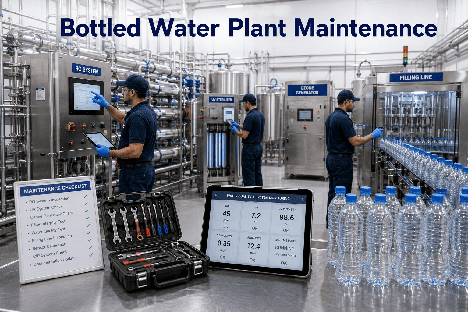bottled-water-plant-maintenance-ro-uv-ozone-fda-bottled-water