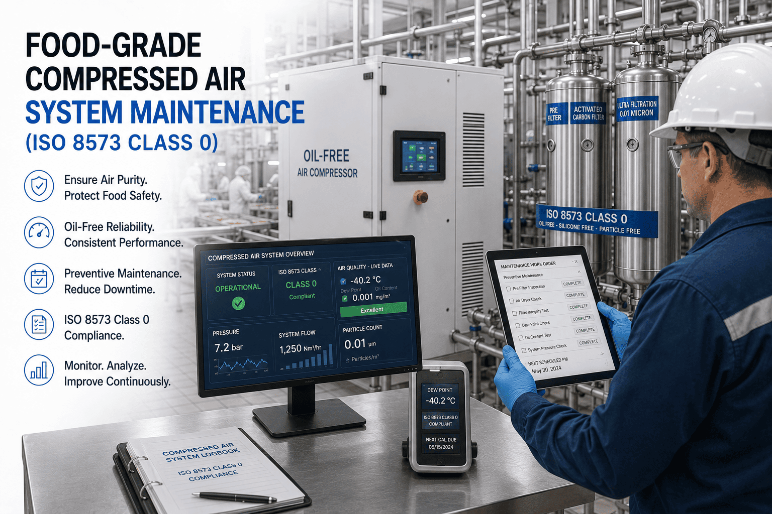 food-grade-compressed-air-system-maintenance-iso-8573-class-0