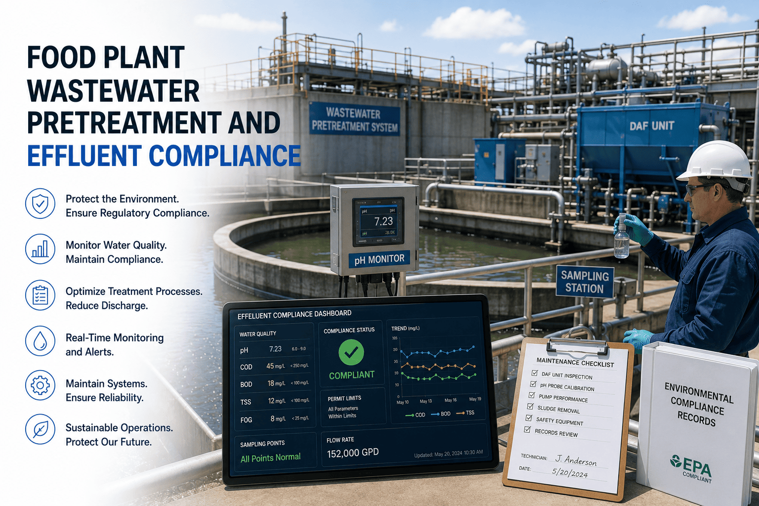 food-plant-wastewater-pretreatment-effluent-compliance