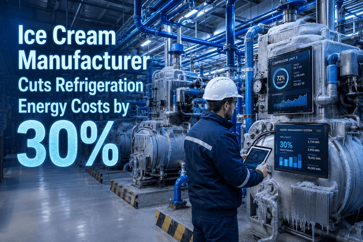 ice-cream-manufacturer-refrigeration-energy-30-percent-iot-oxmaint