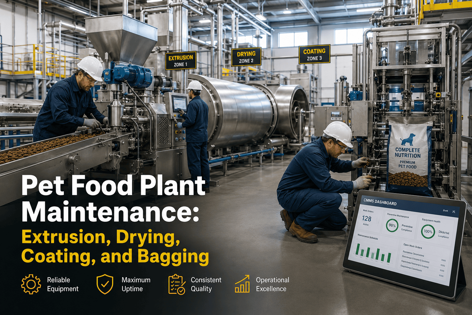 pet-food-plant-maintenance-extrusion-drying-coating-bagging
