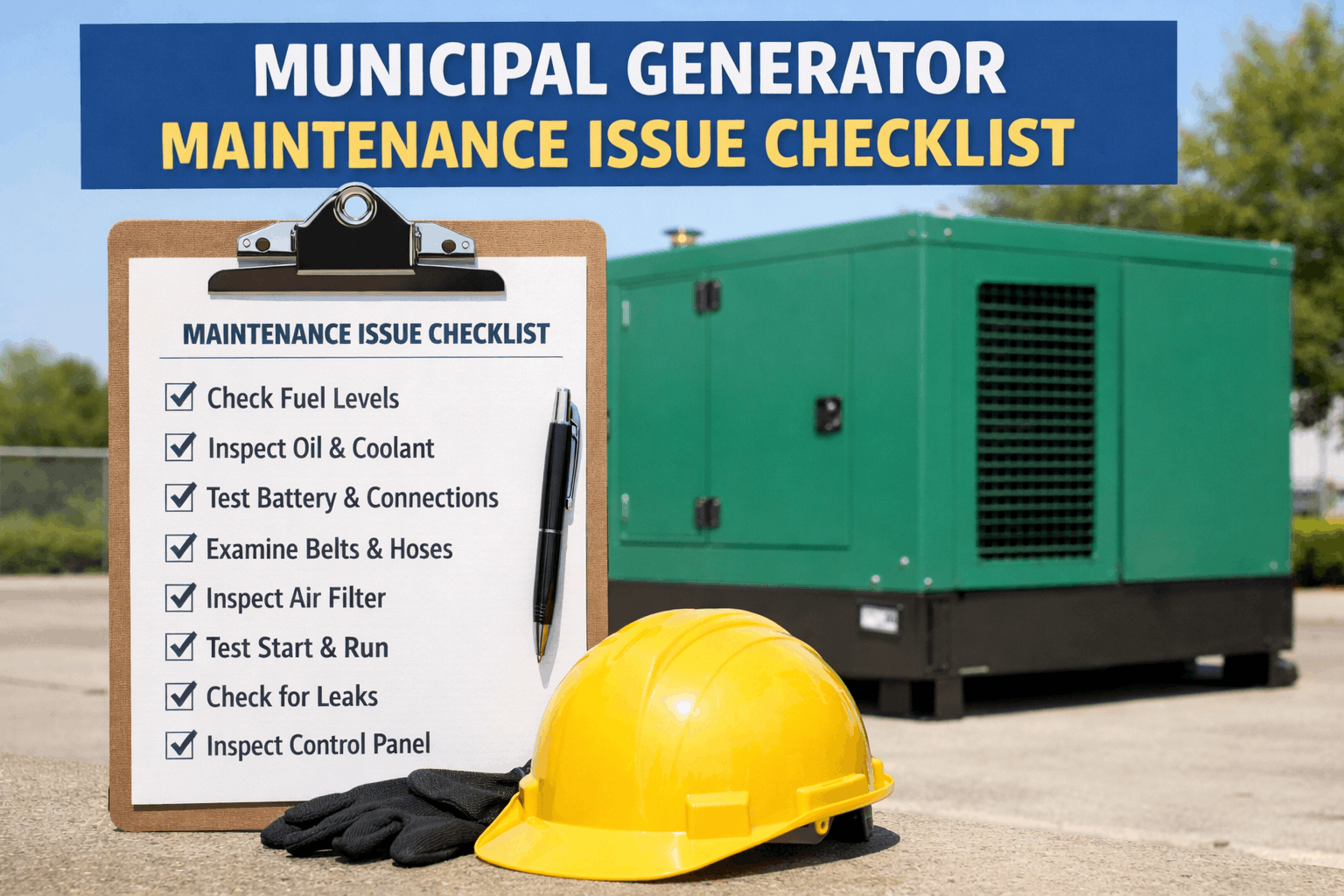 municipal-generator-maintenance-issue-checklist