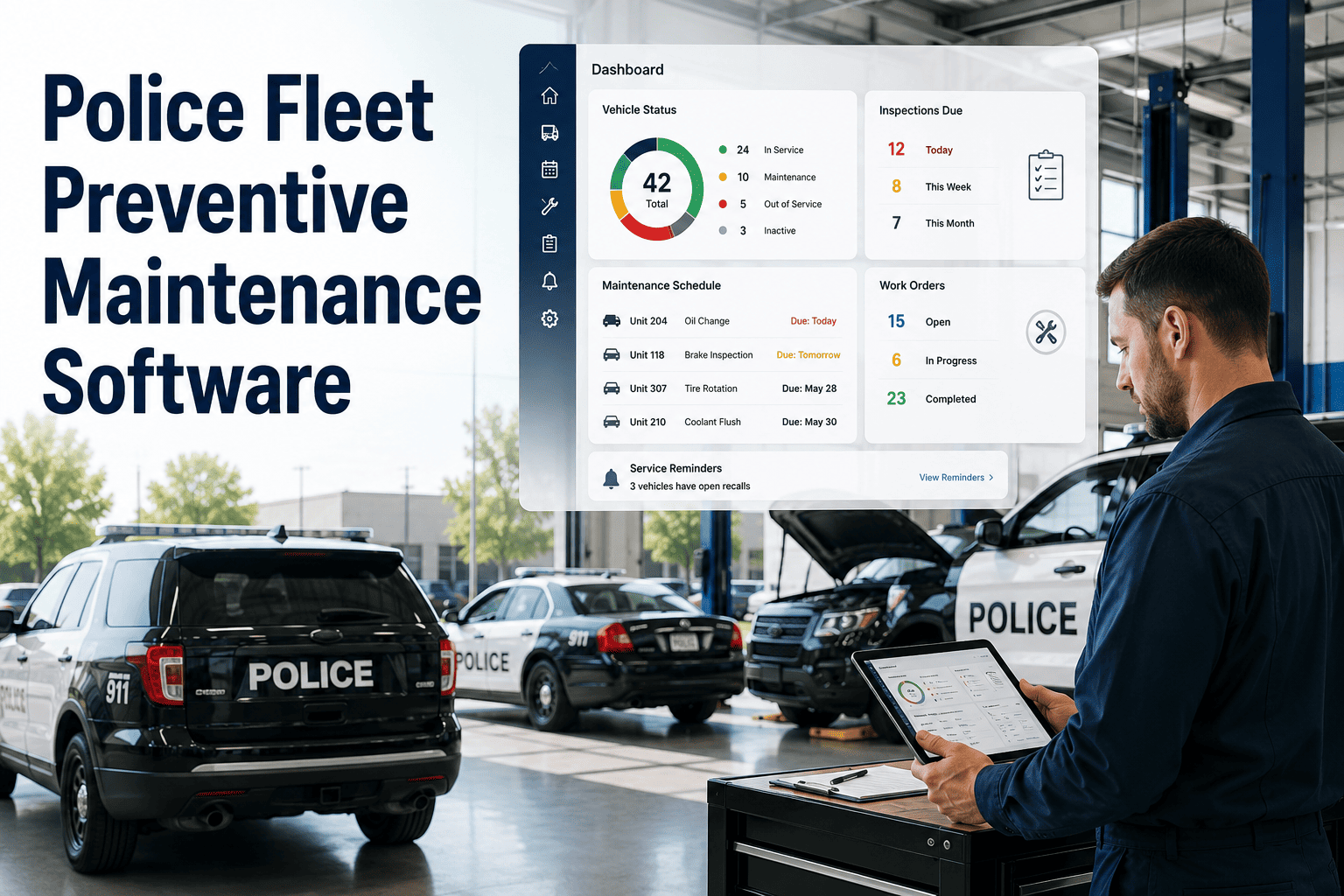First Two Police Software Police Fleet Preventive Maintenance Software