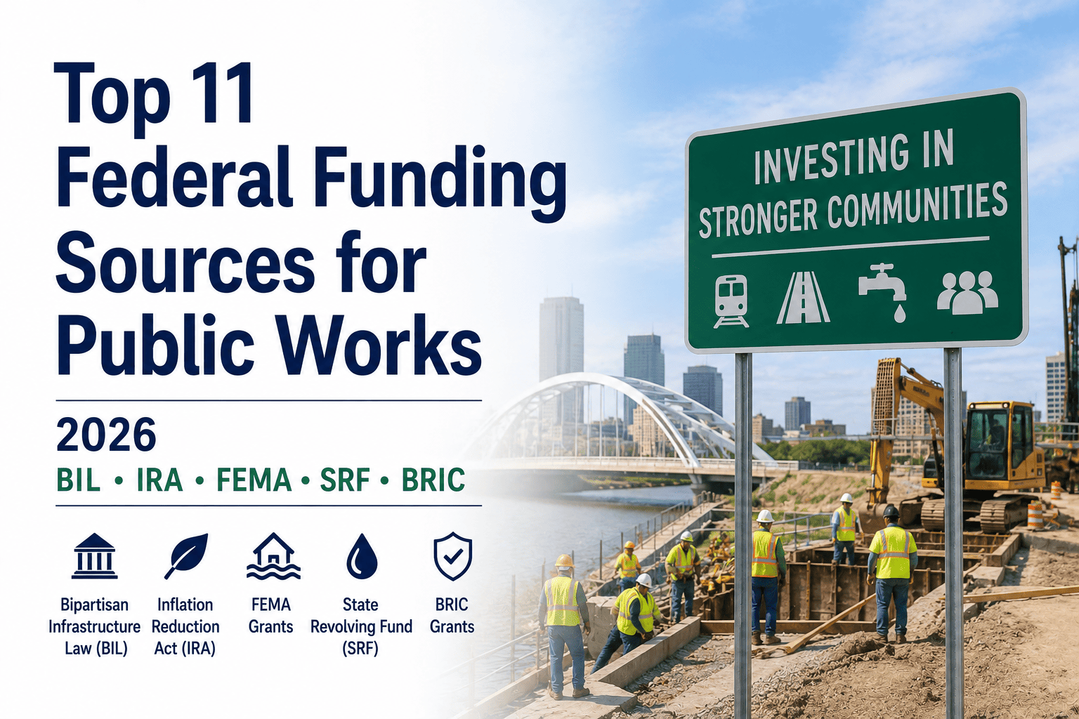 top-11-federal-funding-sources-public-works-2026-bil-ira-fema-srf-bric