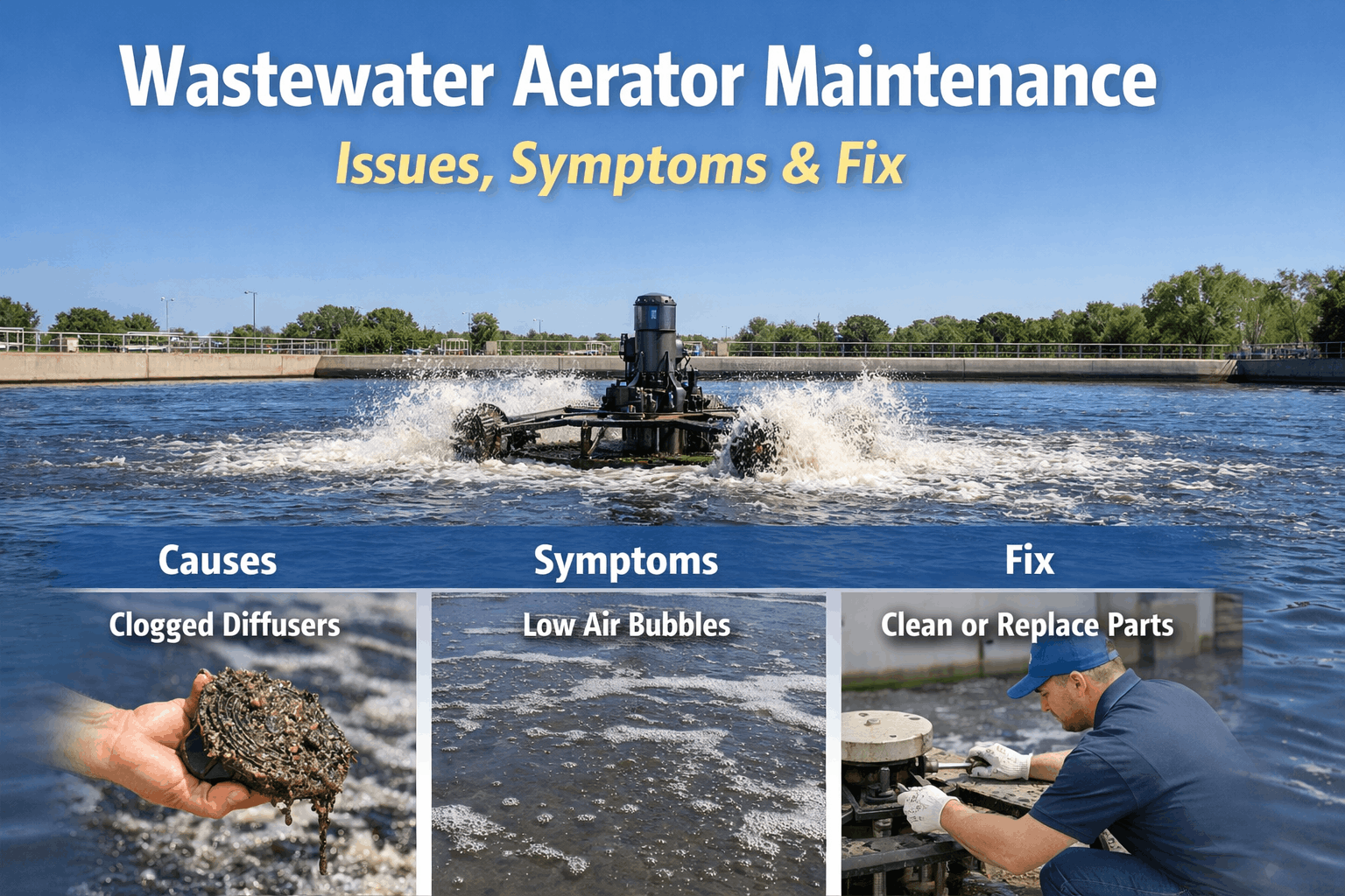 wastewater-aerator-maintenance-issue-causes,-symptoms-&-fix