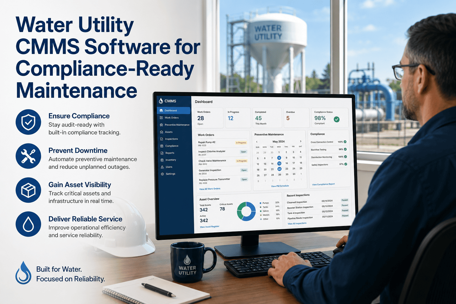 Water Utility CMMS Software for Compliance-Ready Maintenance