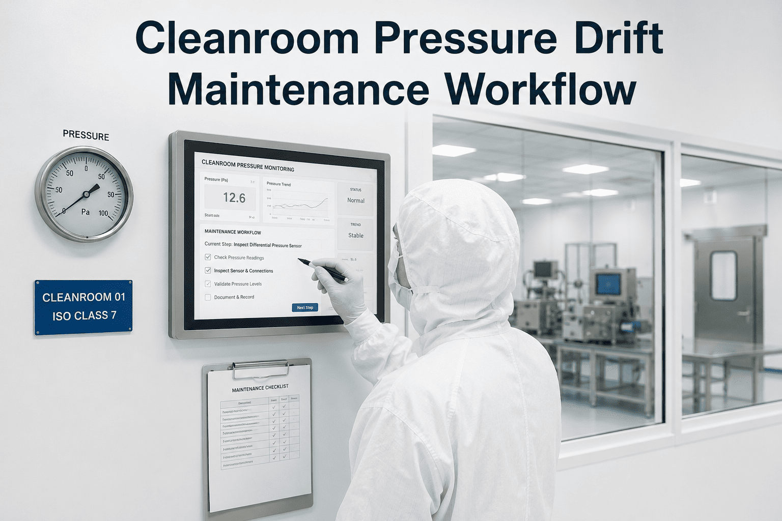 cleanroom-pressure-drift-maintenance-workflow
