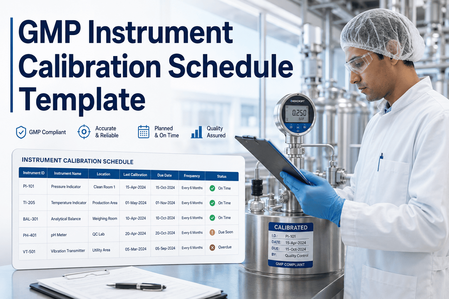gmp-instrument-calibration-schedule-template