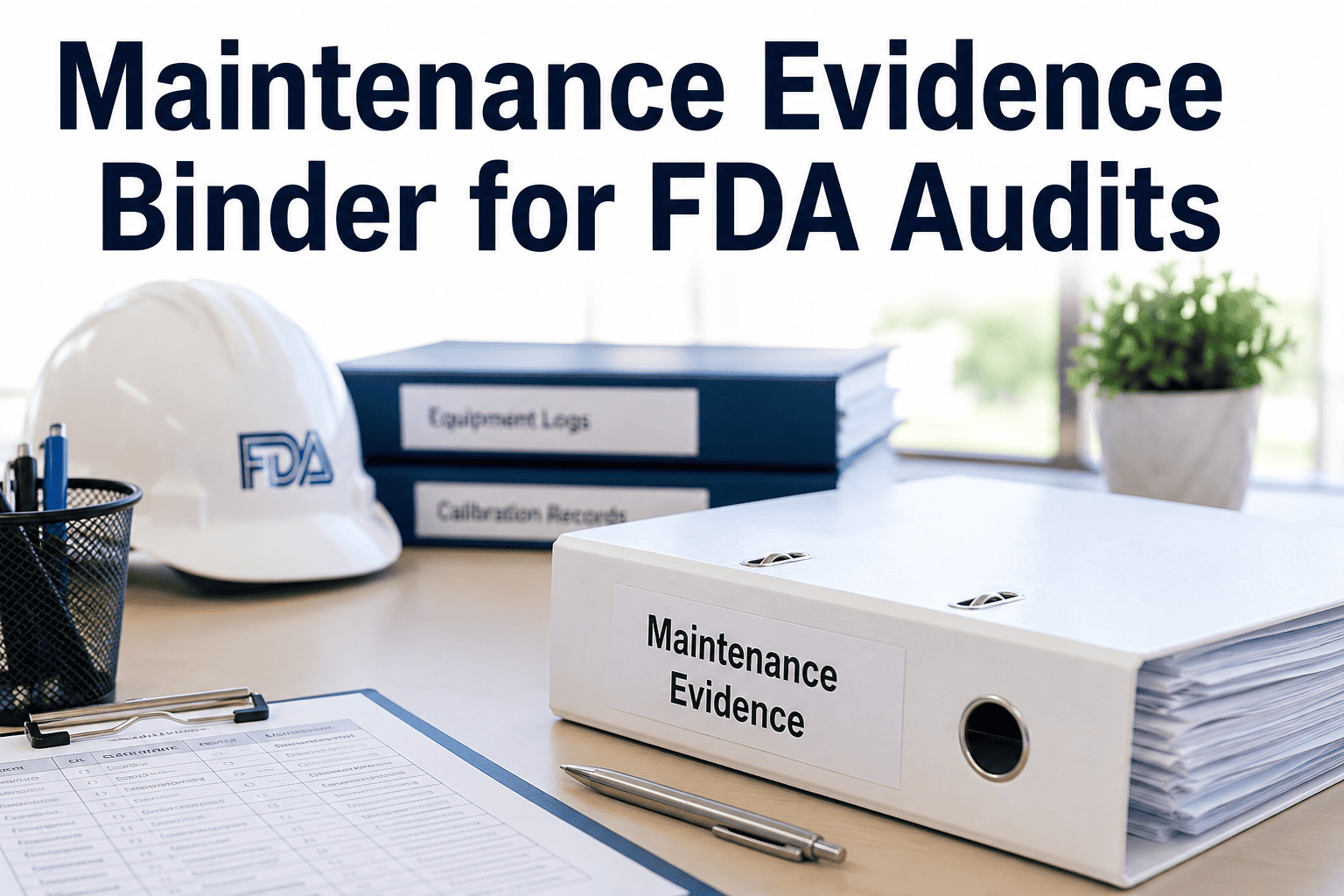 maintenance-evidence-binder-for-fda-audits