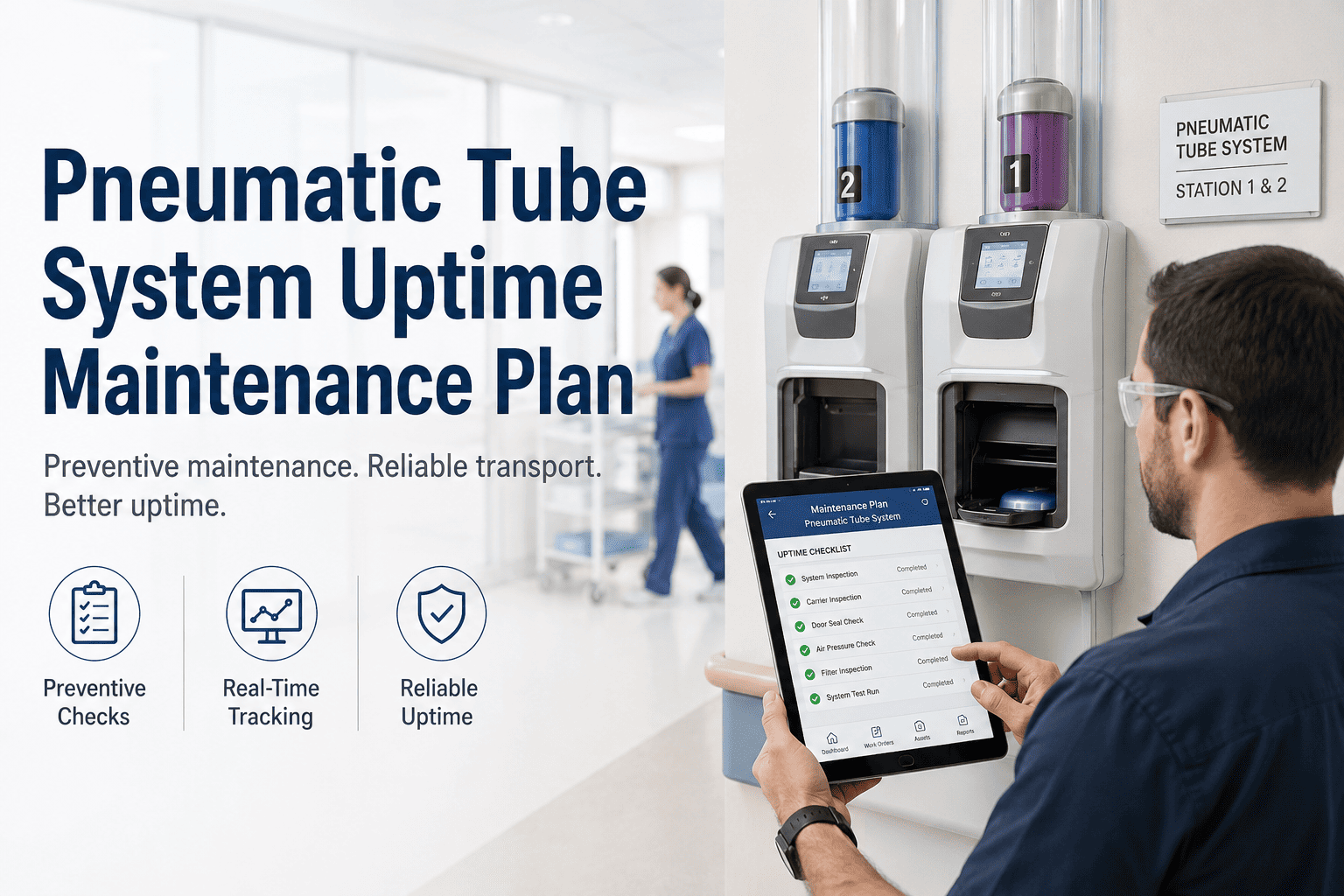 pneumatic-tube-system-uptime-maintenance-plan
