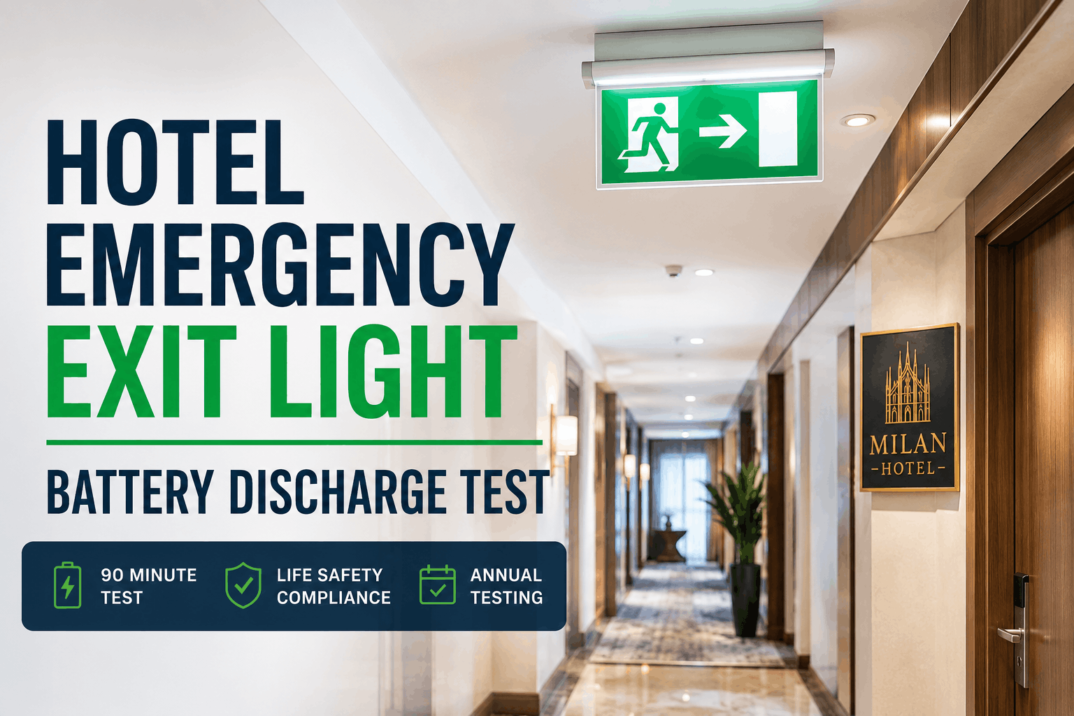 hotel-emergency-exit-light-battery-discharge-test