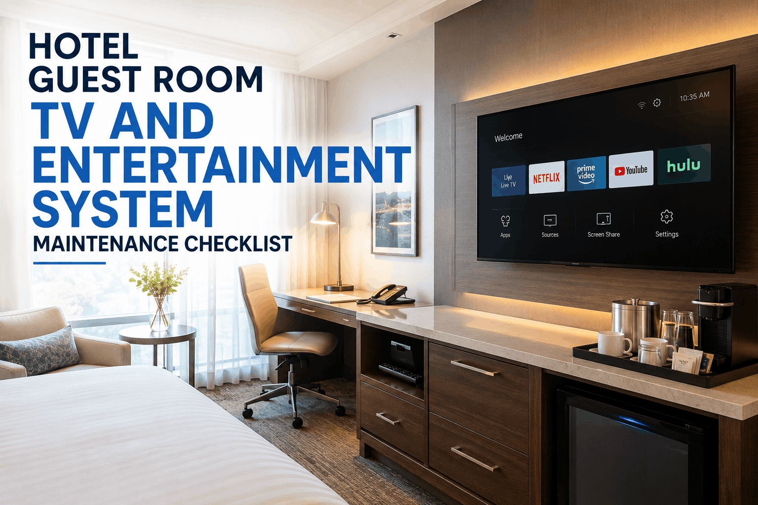 hotel-guest-room-tv-and-entertainment-system-maintenance-checklist