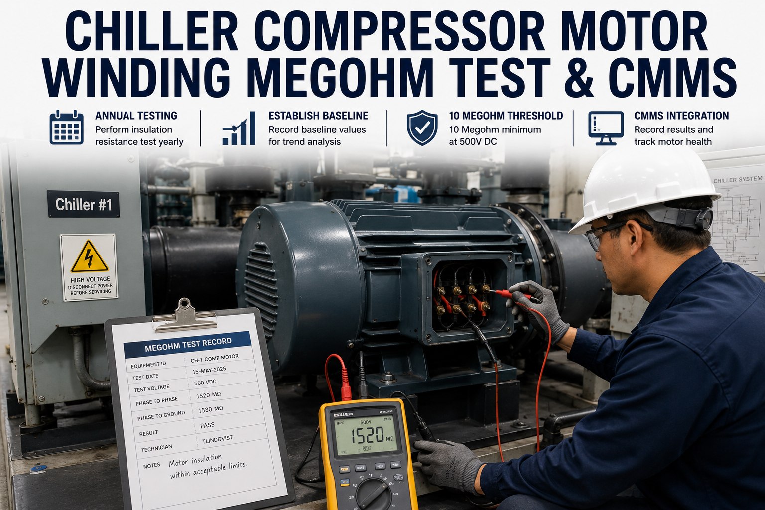 chiller-compressor-motor-winding-megohm-test-cmms