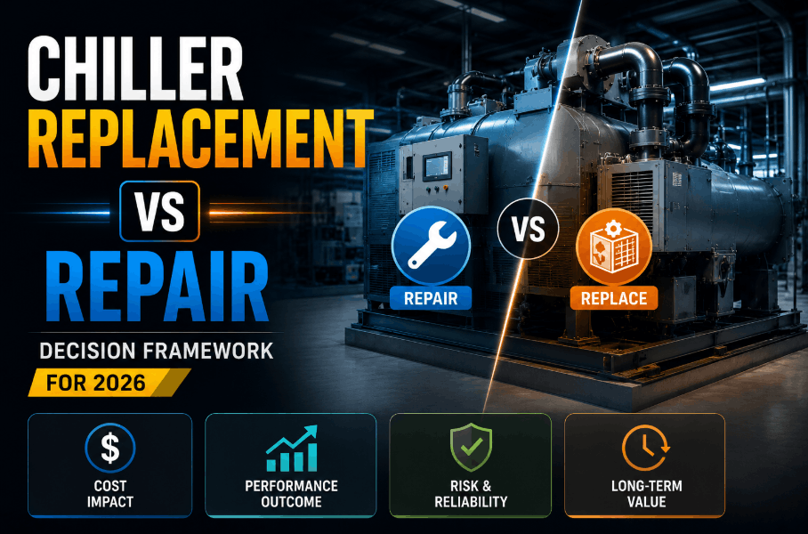 chiller-replacement-cost-vs-repair-2026-decision-framework-for-facility-teams