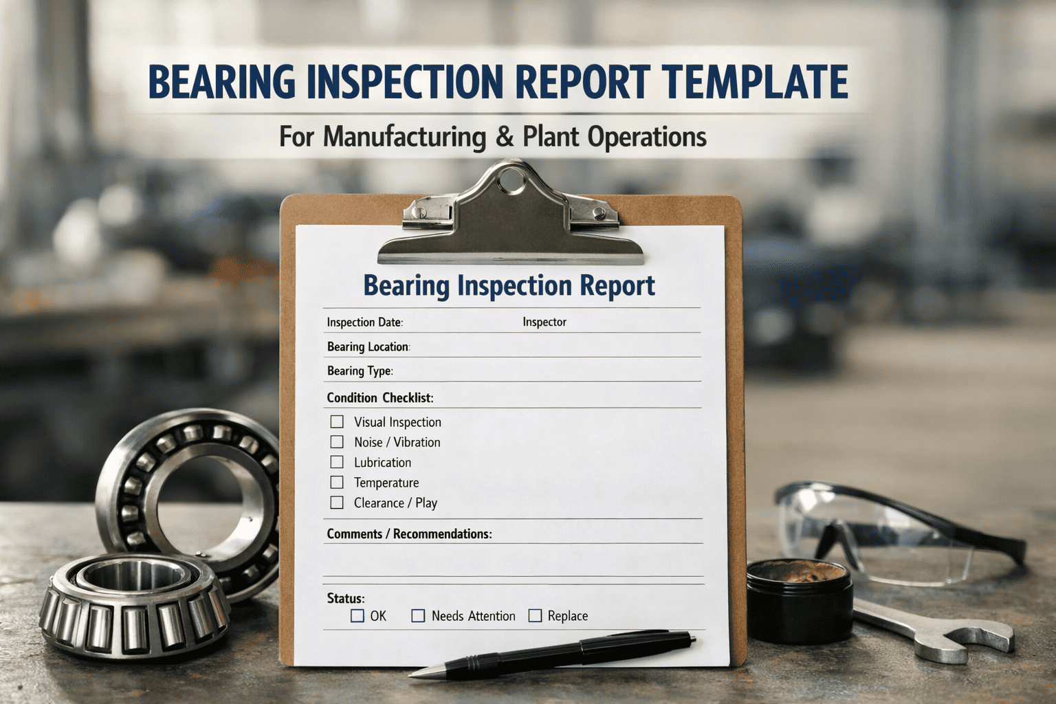 bearing-inspection-report-template-for-manufacturing-and-plant-operations