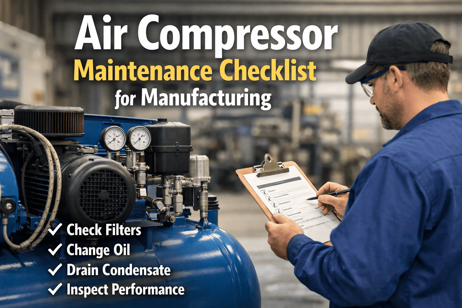 manufacturing-air-compressor-maintenance-checklist