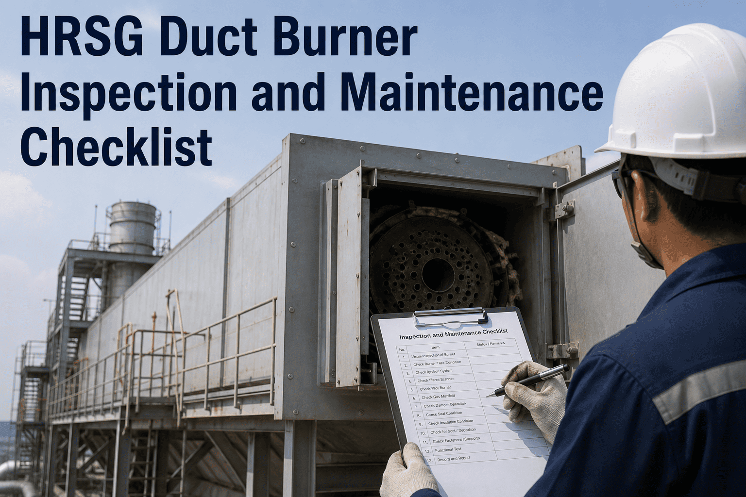 hrsg-duct-burner-inspection-maintenance-checklist