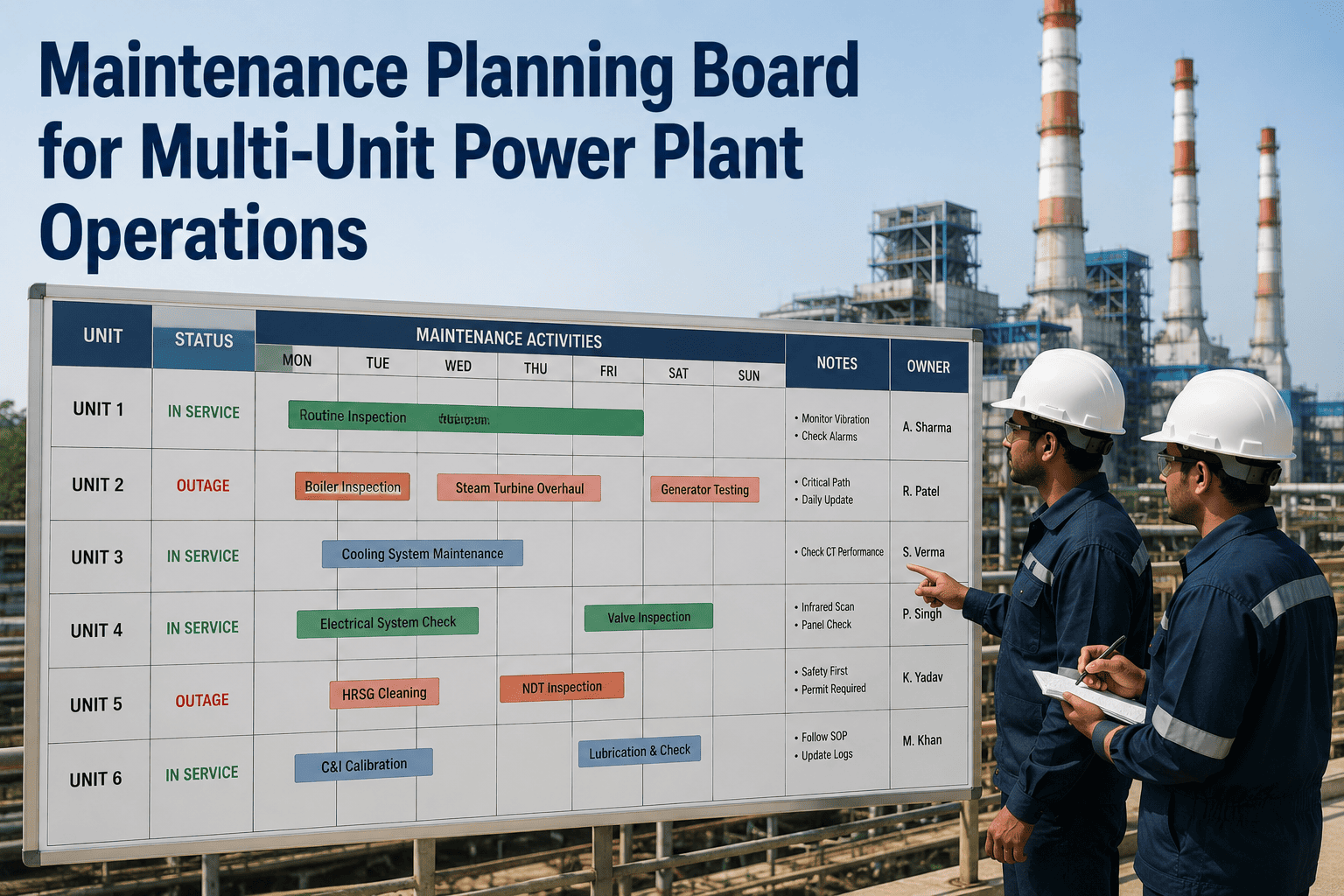 maintenance-planning-board-for-multi-unit-power-plant-operations