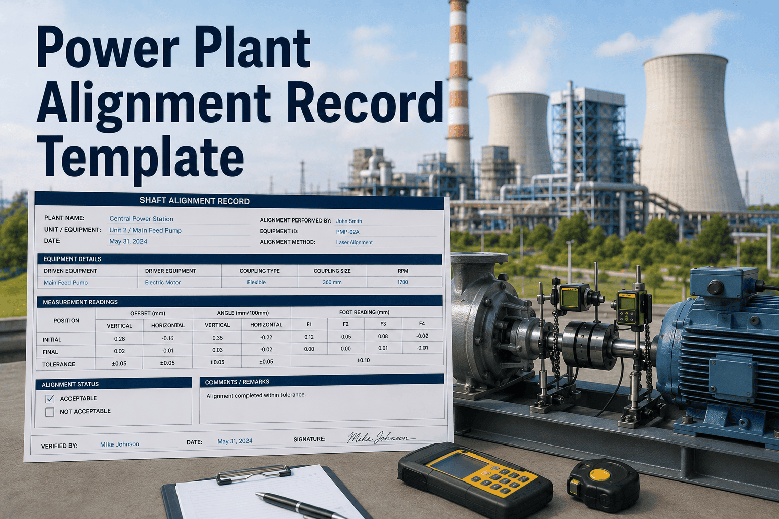 power-plant-alignment-record-template