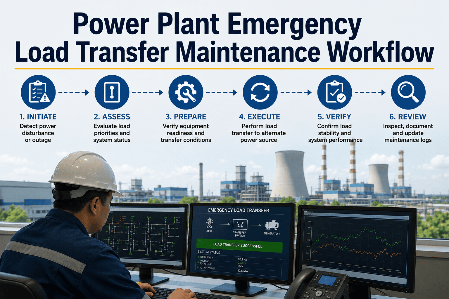 Power Plant Emergency Load Transfer Maintenance Workflow