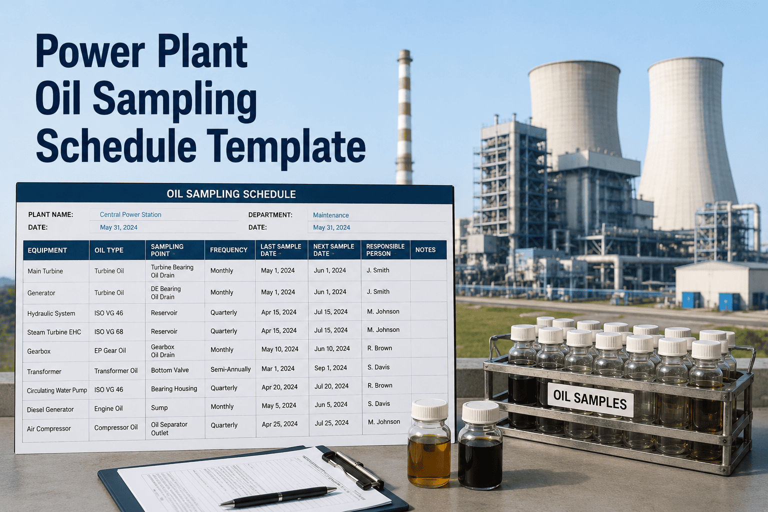 power-plant-oil-sampling-schedule-template